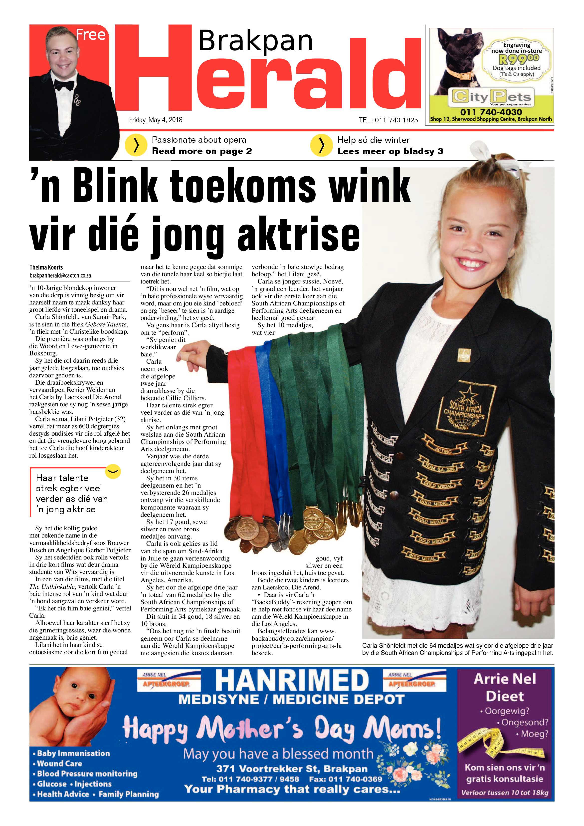 Brakpan Herald 04 May 2018 page 1