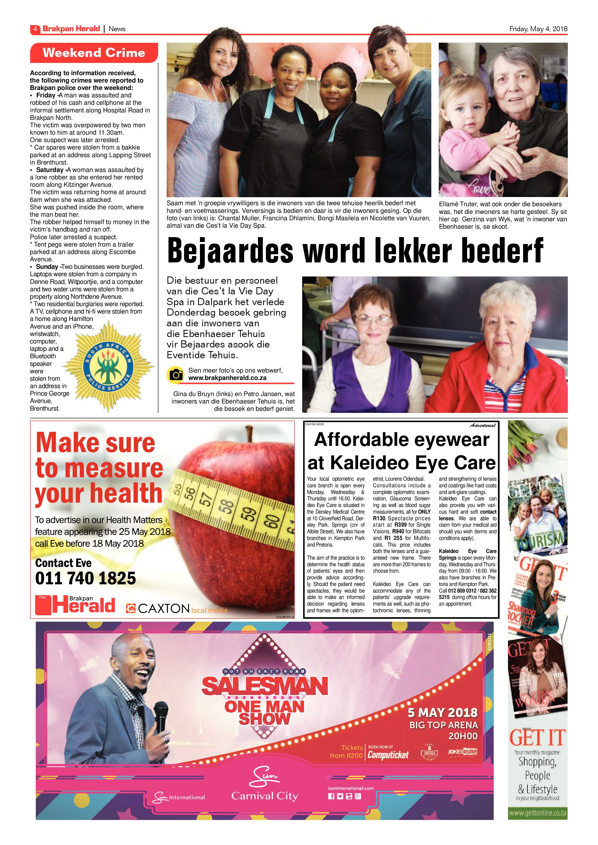 Brakpan Herald 04 May 2018 page 4