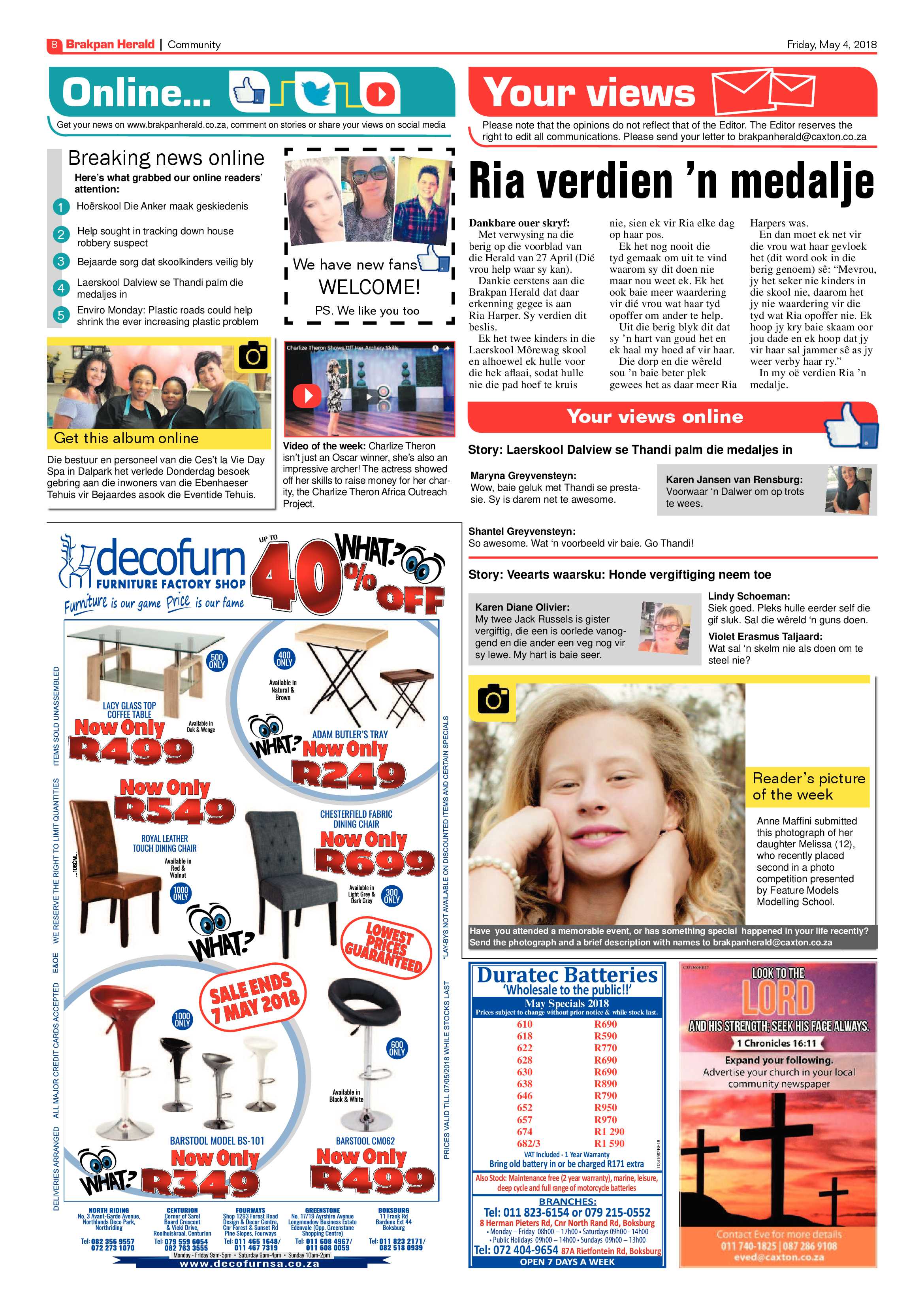 Brakpan Herald 04 May 2018 page 8