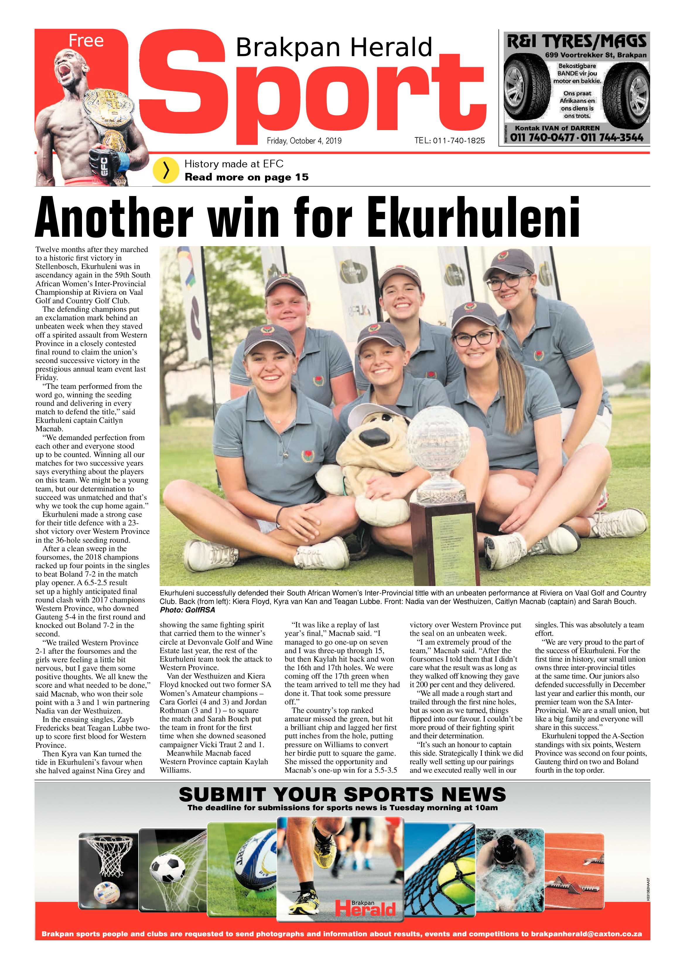 Brakpan Herald 04 October 2019 page 16