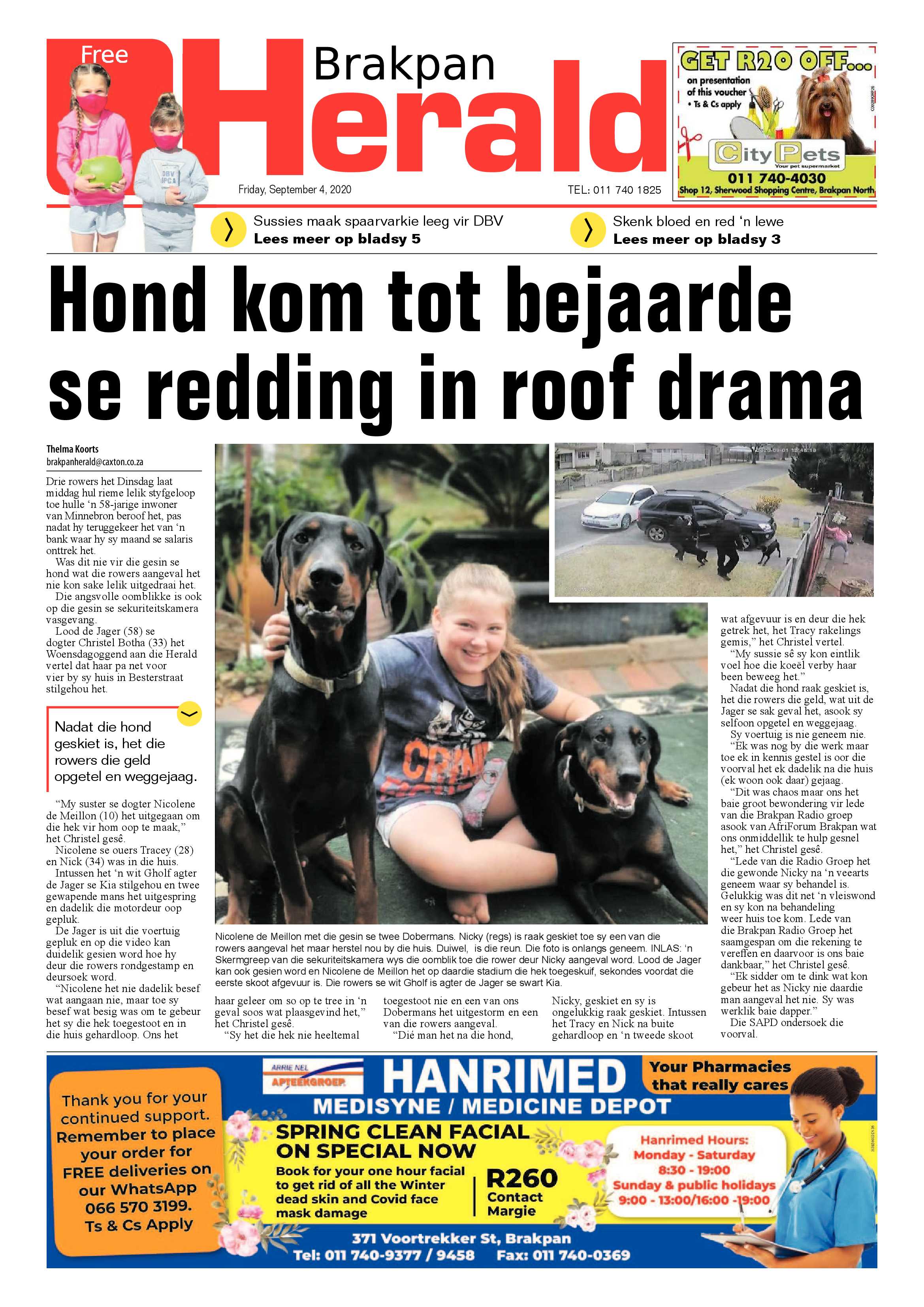 Brakpan Herald 04 September 2020 page 1