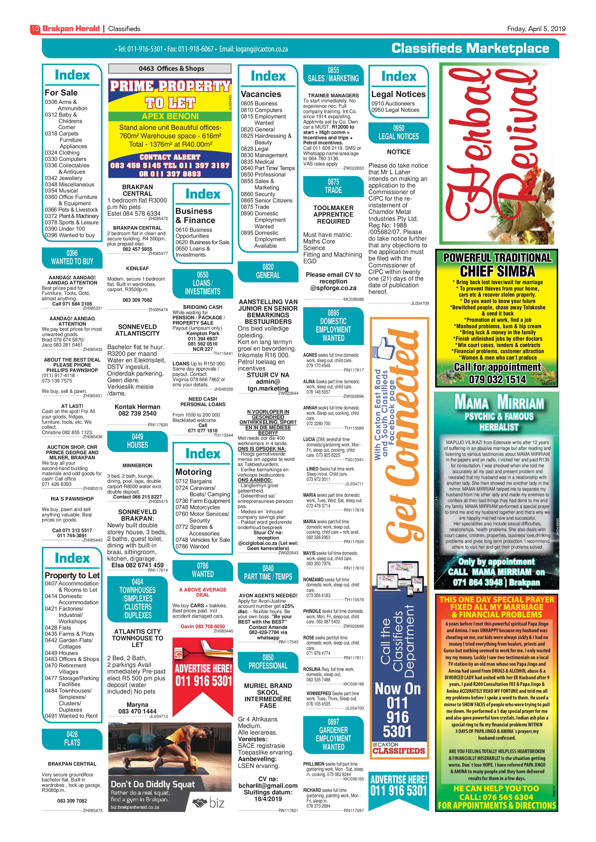 Brakpan Herald 05 April 2019 page 10