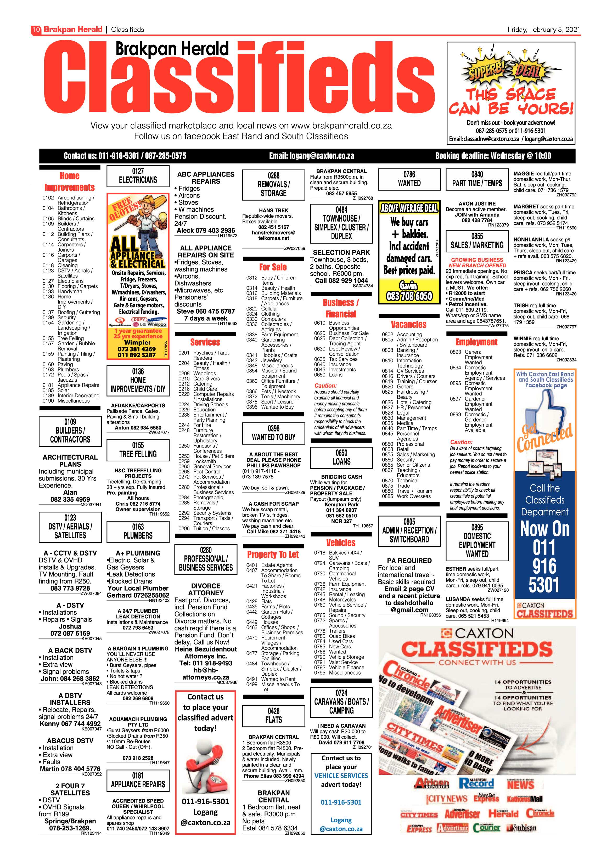 Brakpan Herald 05 February 2021 page 10