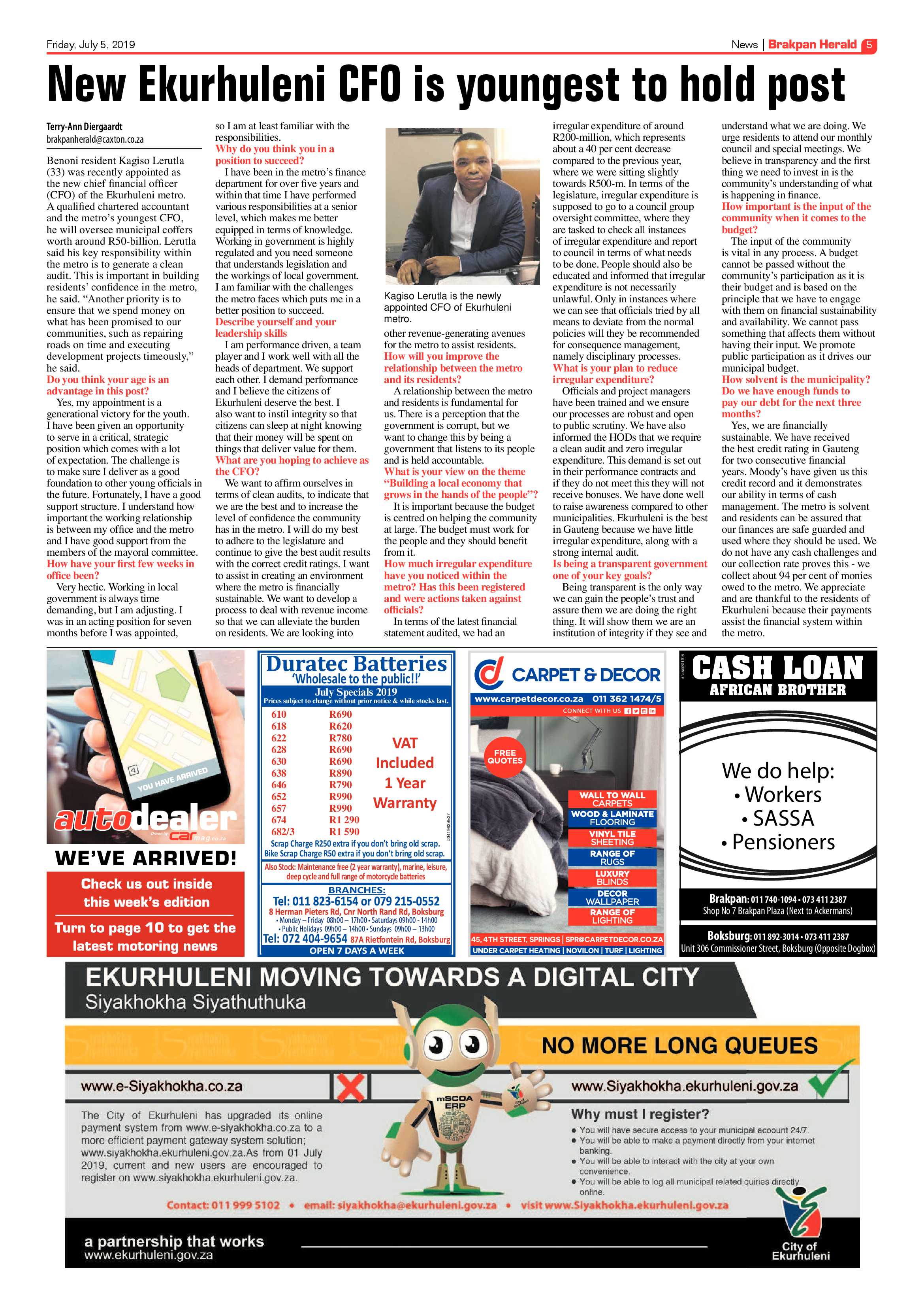 Brakpan Herald 05 July 2019 page 5