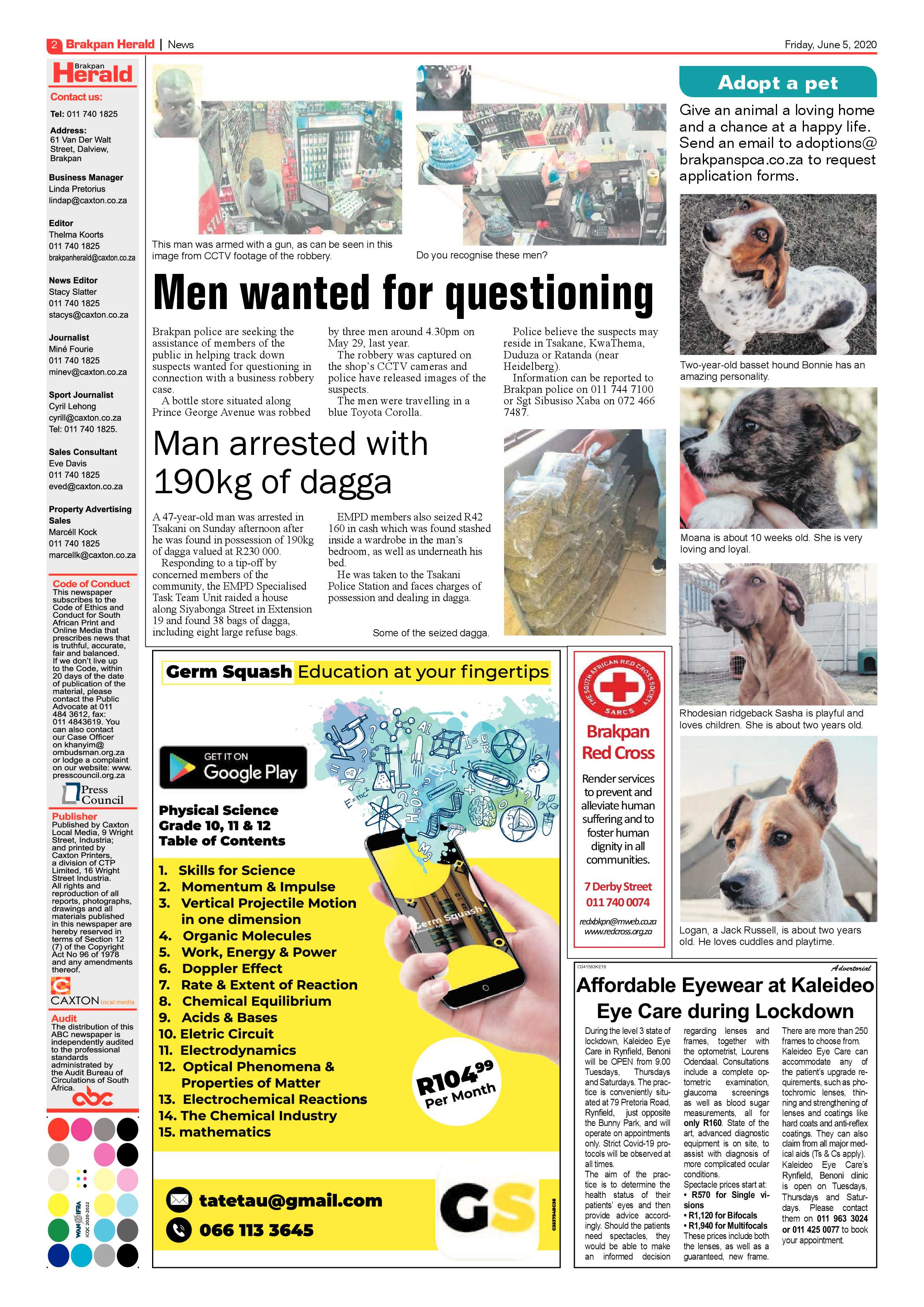 Brakpan Herald 05 June 2020 page 2