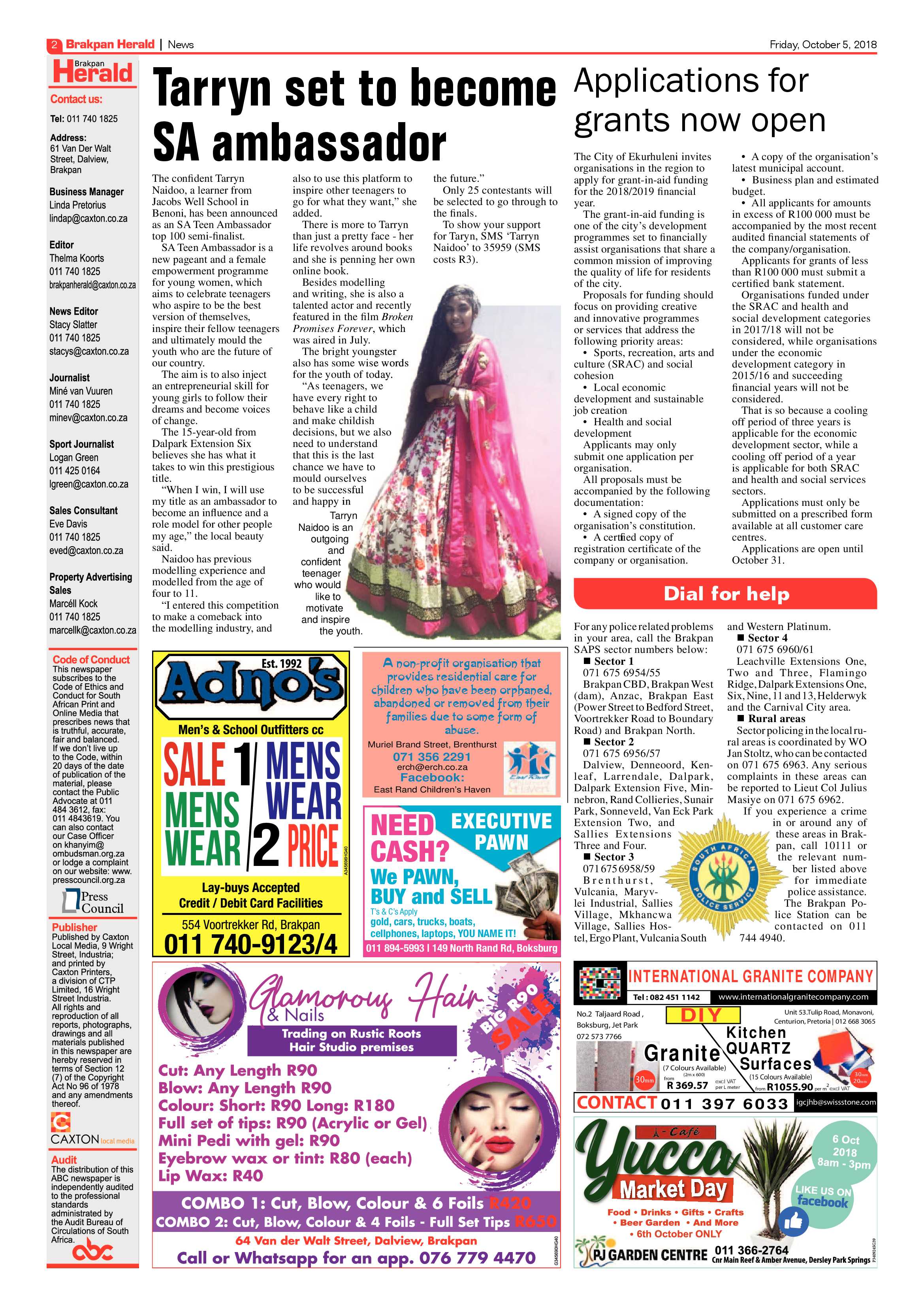 Brakpan Herald 05 October 2018 page 2