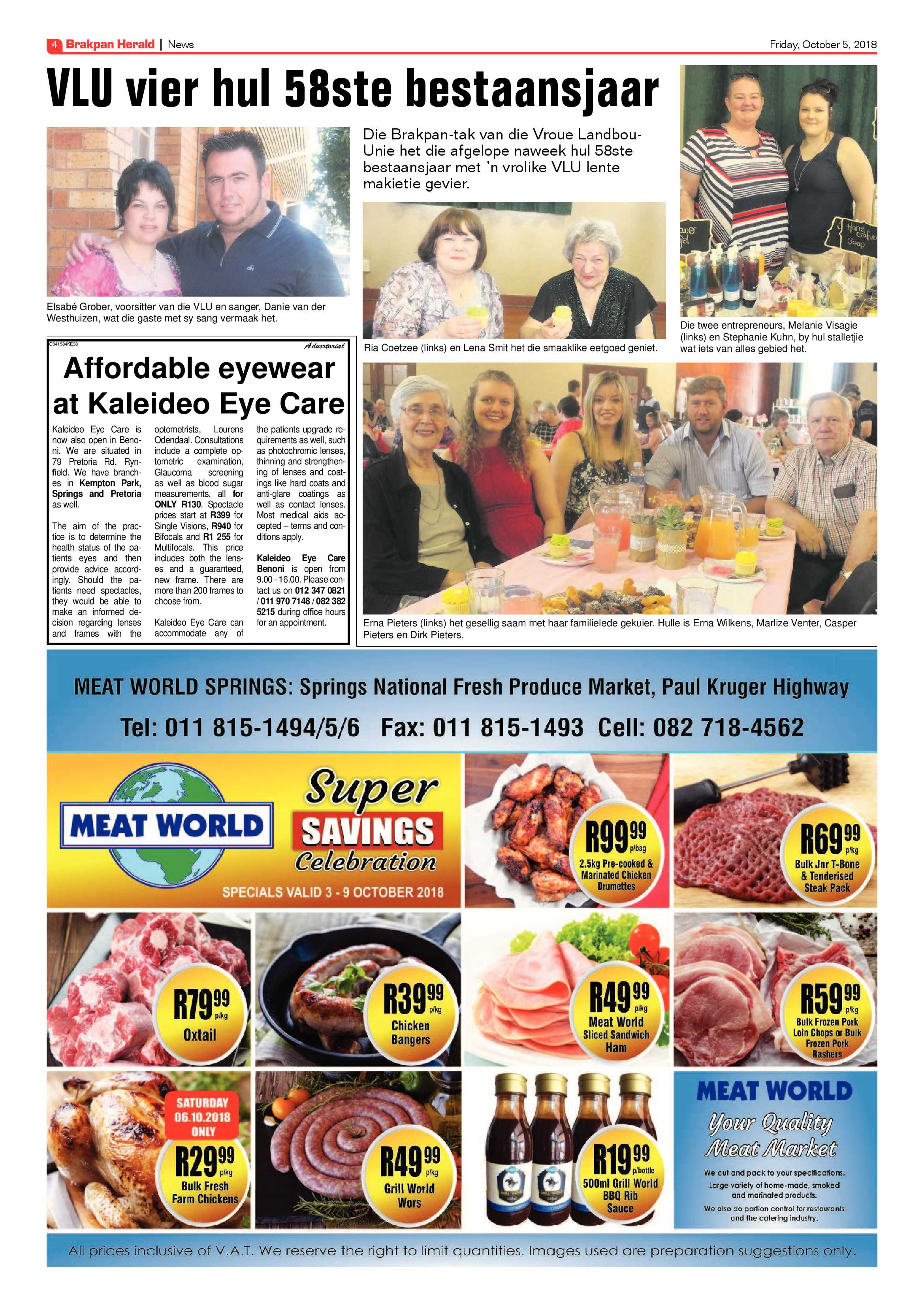 Brakpan Herald 05 October 2018 page 4