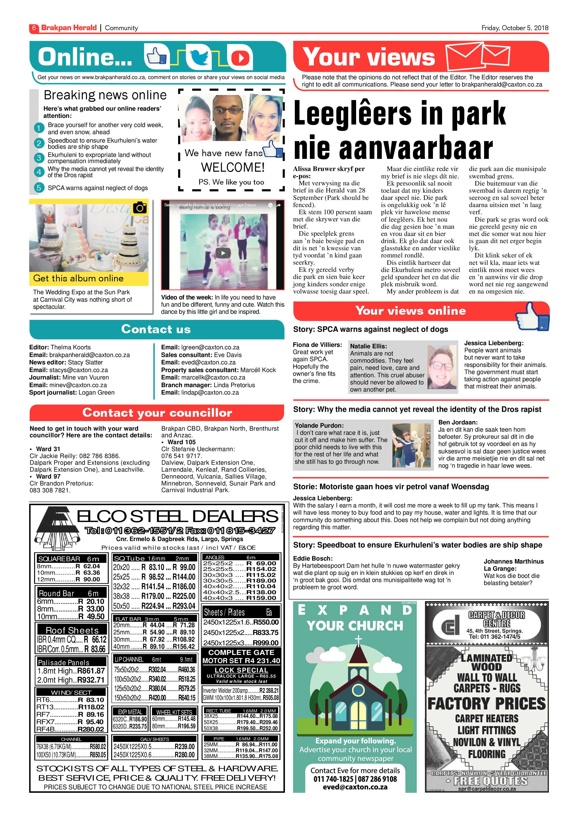 Brakpan Herald 05 October 2018 page 6