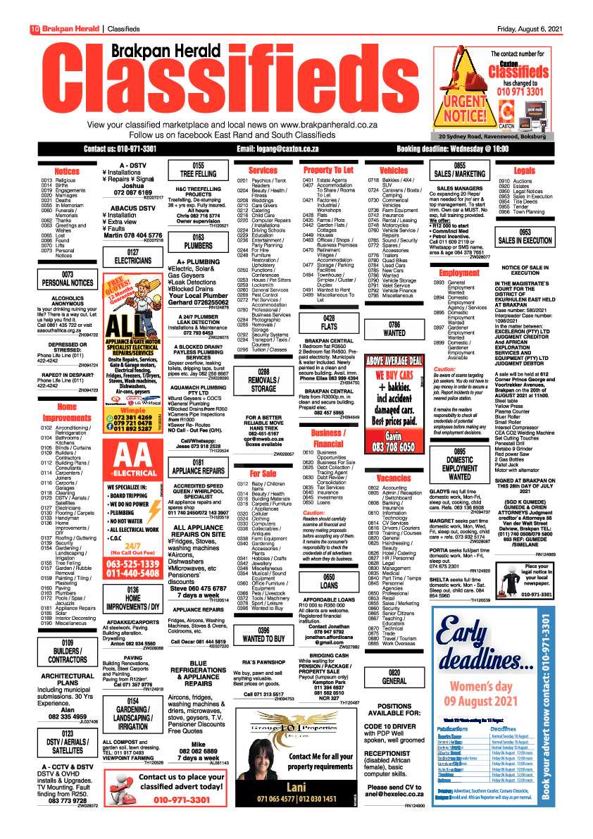 Brakpan Herald 06 August 2021 page 10