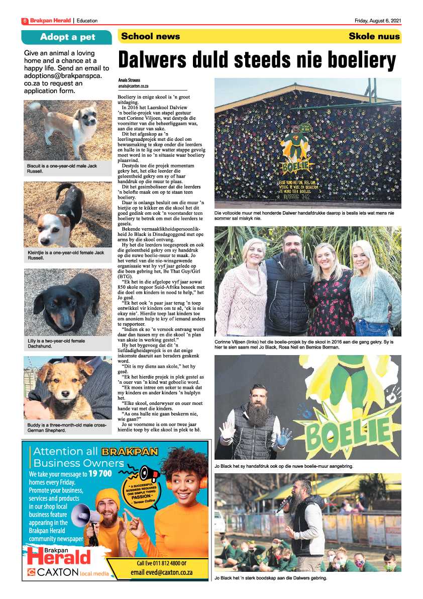 Brakpan Herald 06 August 2021 page 6