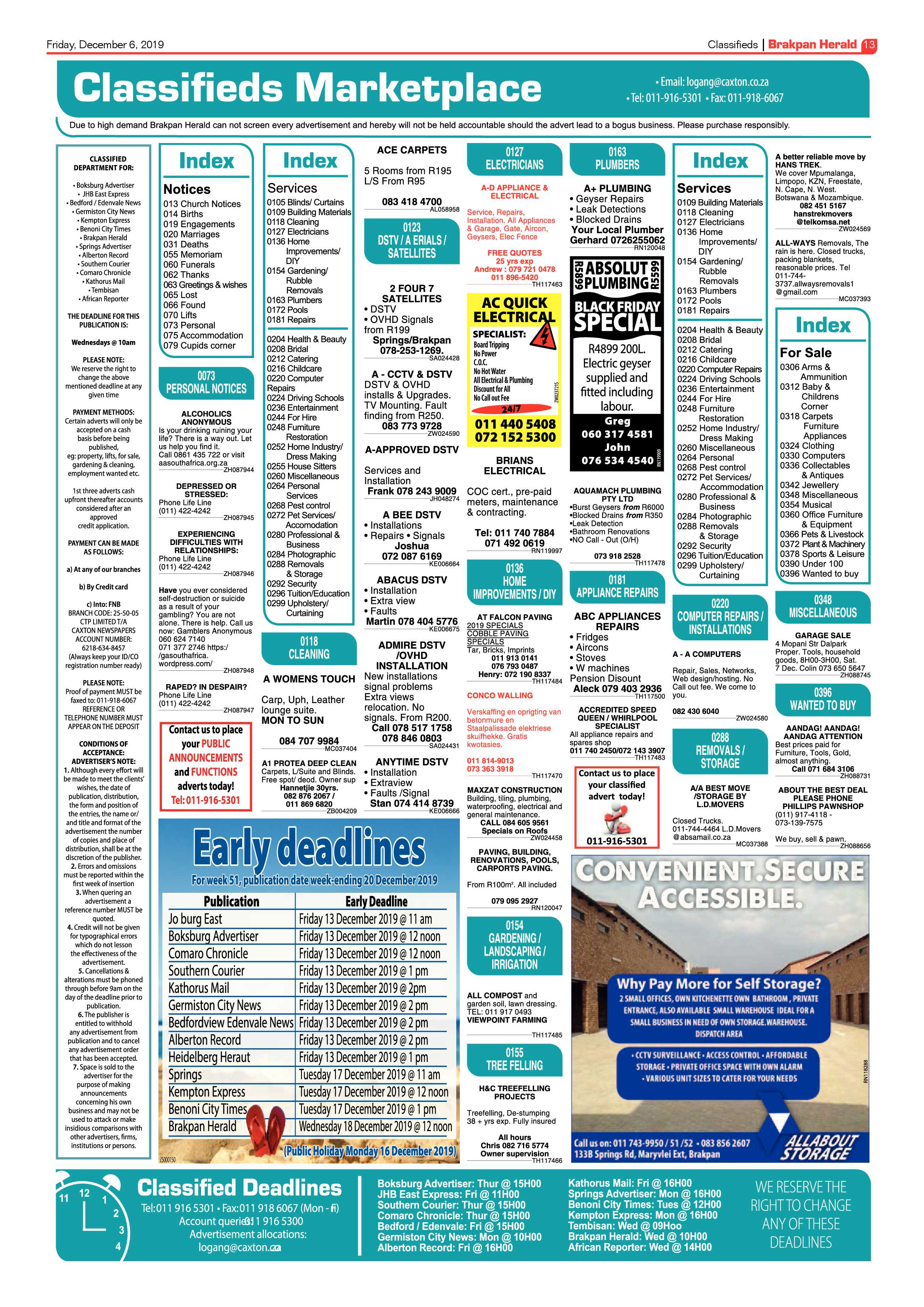 Brakpan Herald 06 December 2018 page 13