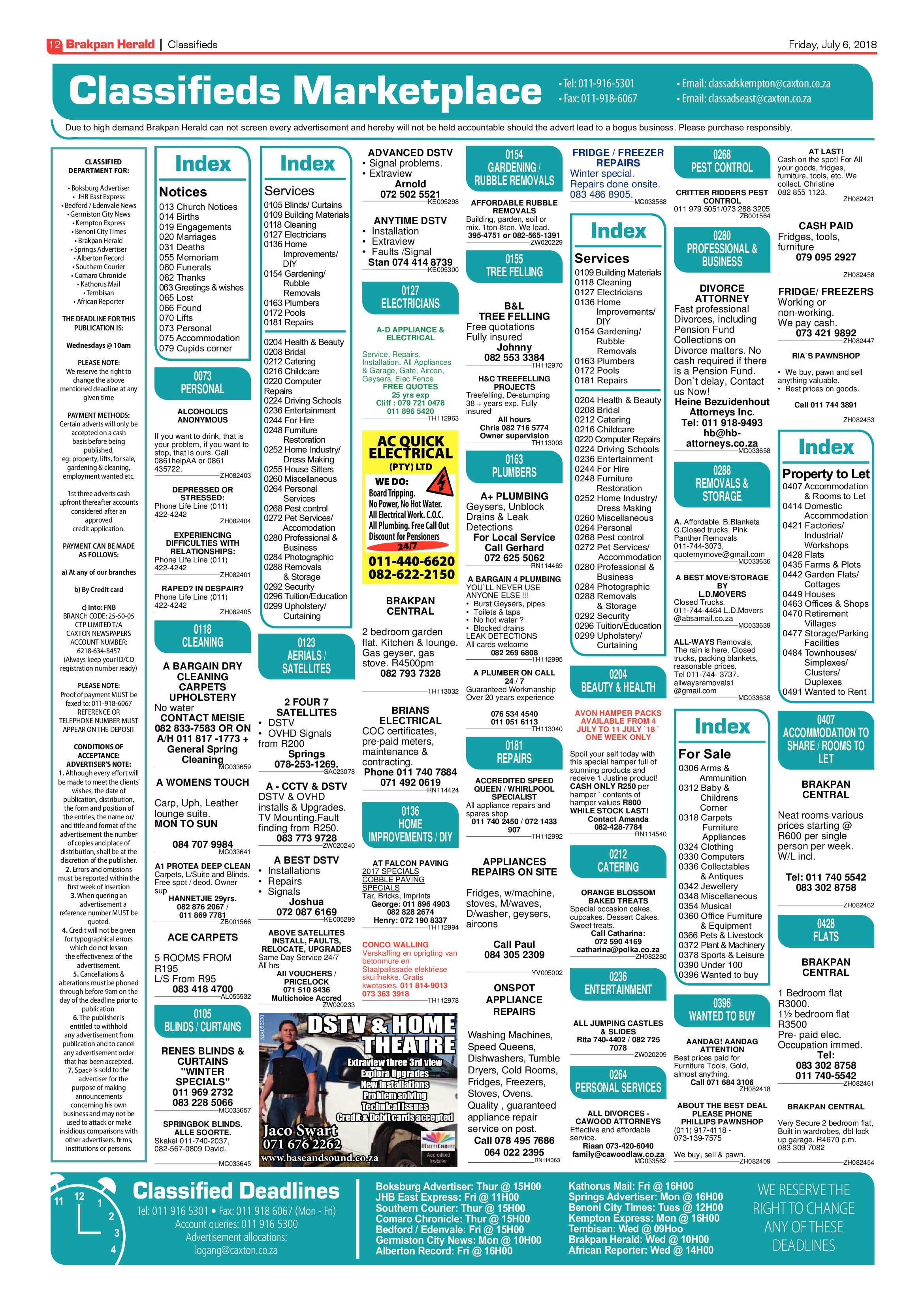 Brakpan Herald 06 July 2018 page 12