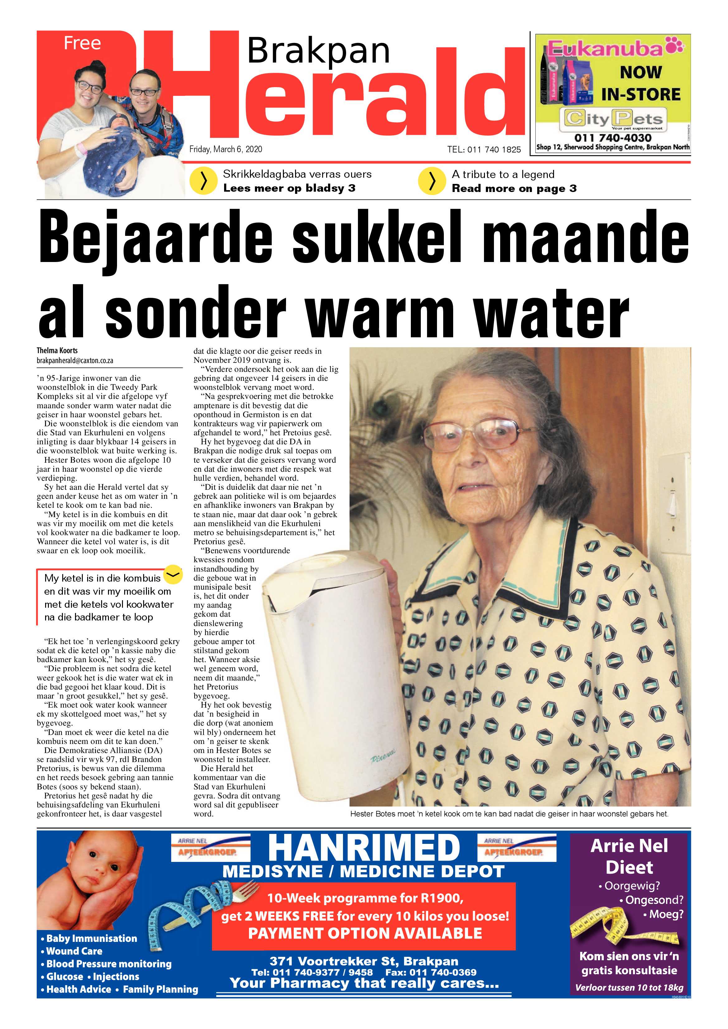 Brakpan Herald 06 March 2020 page 1