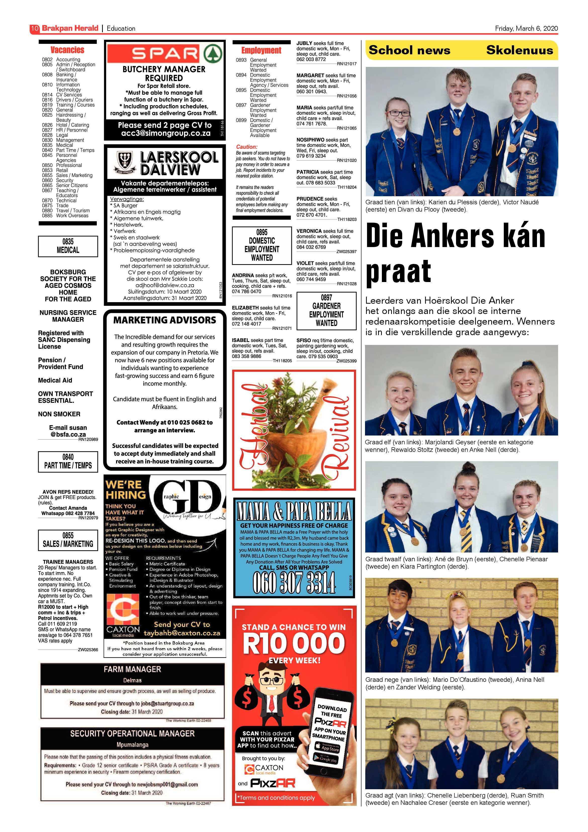 Brakpan Herald 06 March 2020 page 10