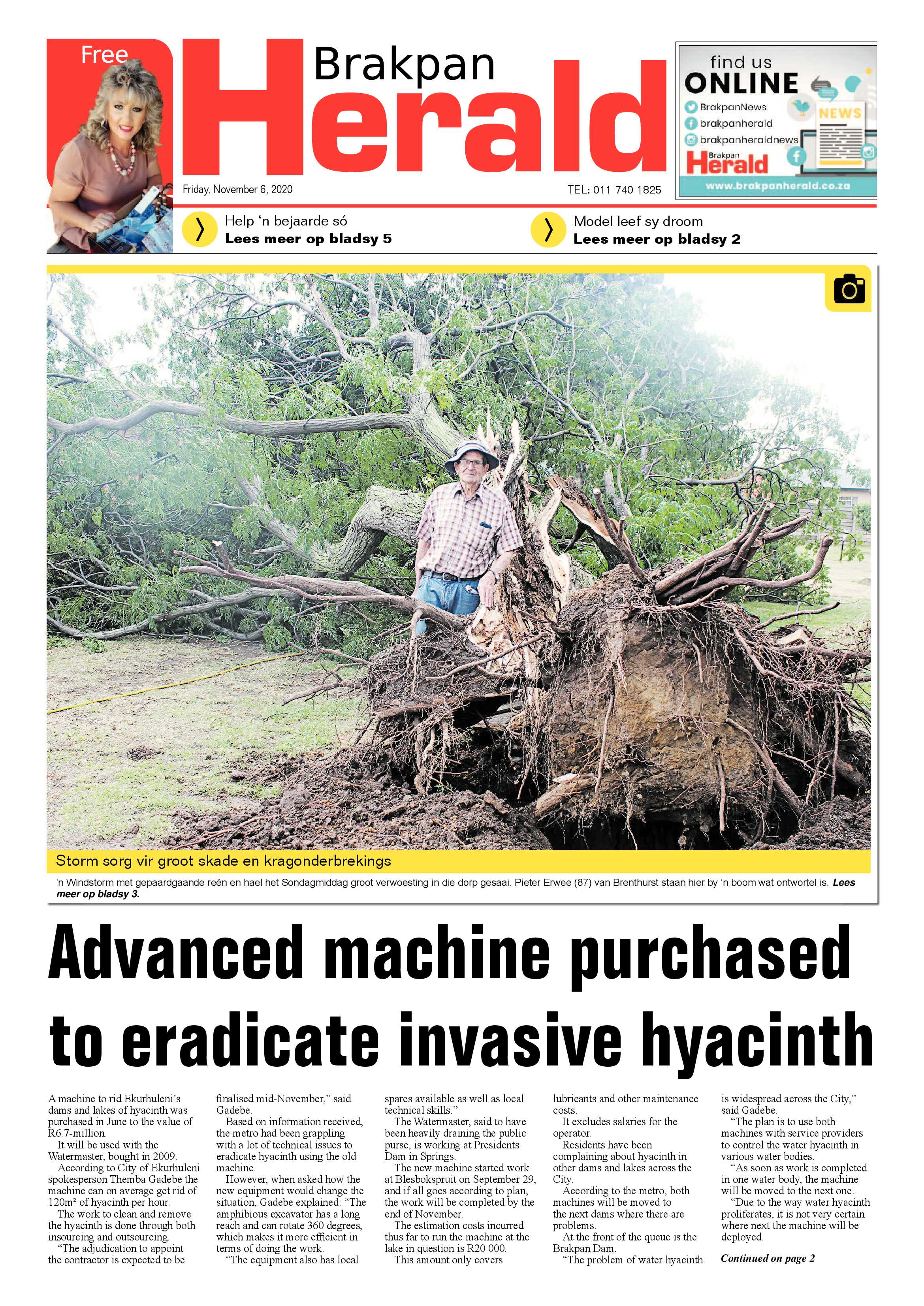Brakpan Herald 06 November 2020 page 1