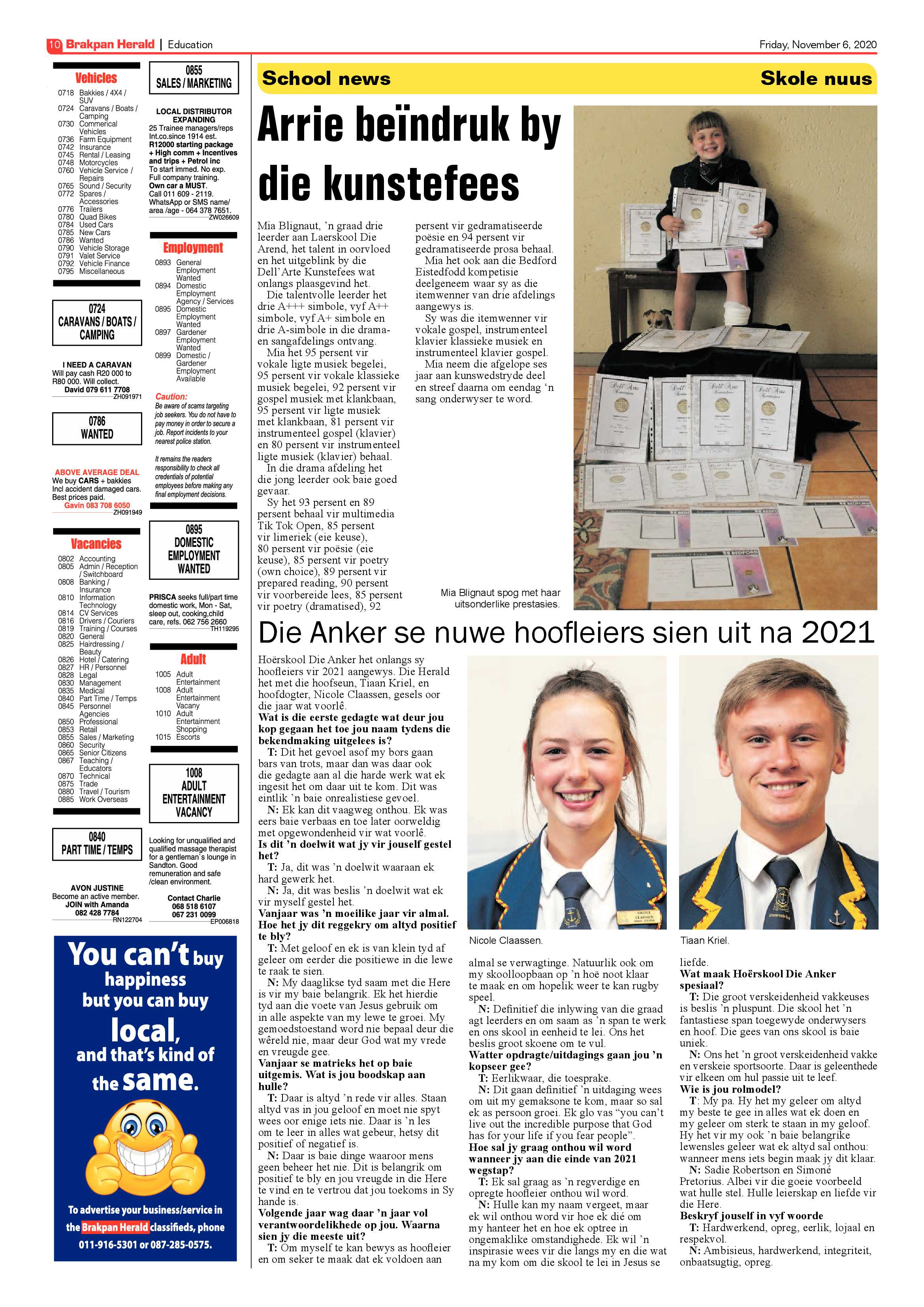 Brakpan Herald 06 November 2020 page 10