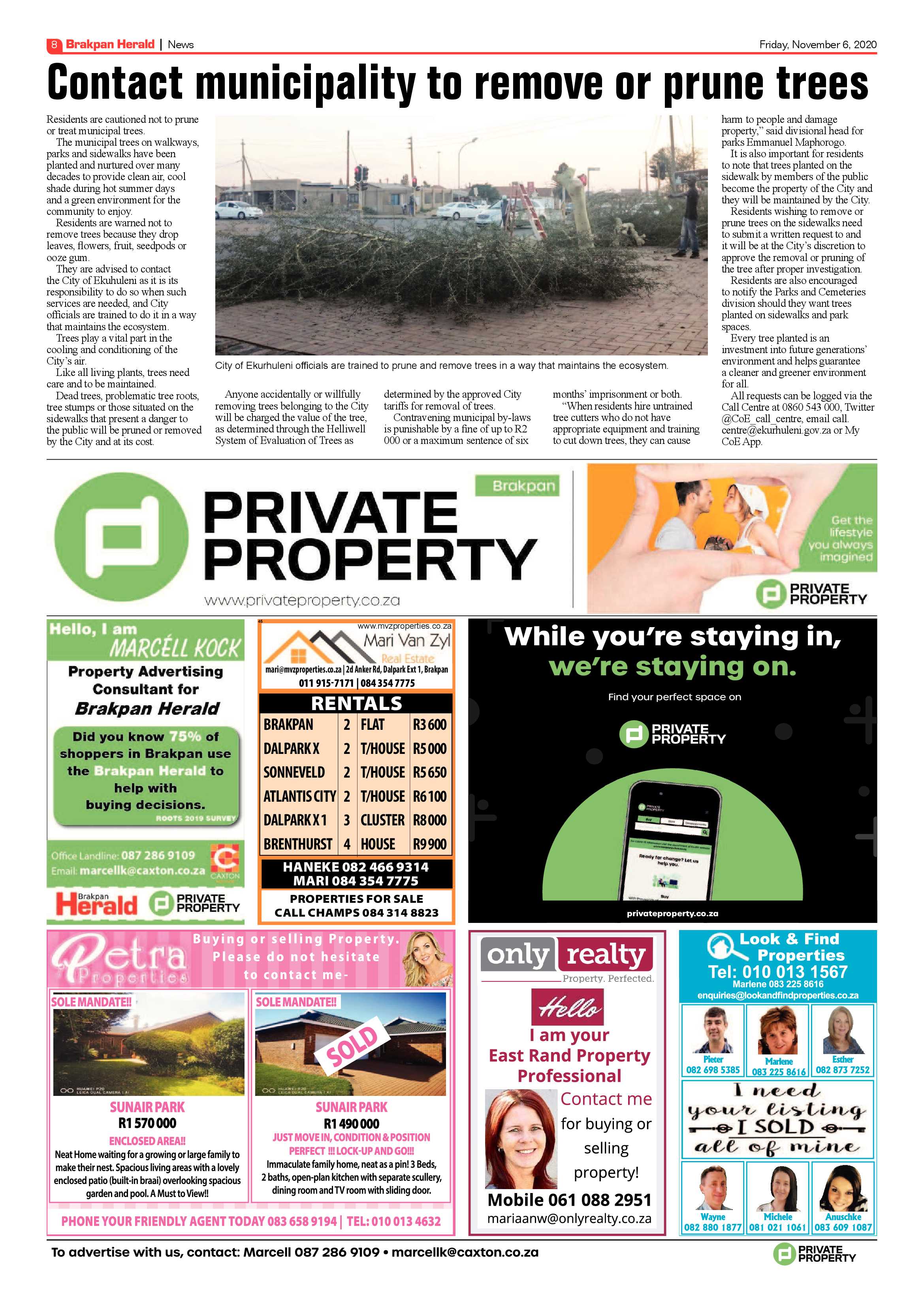 Brakpan Herald 06 November 2020 page 8