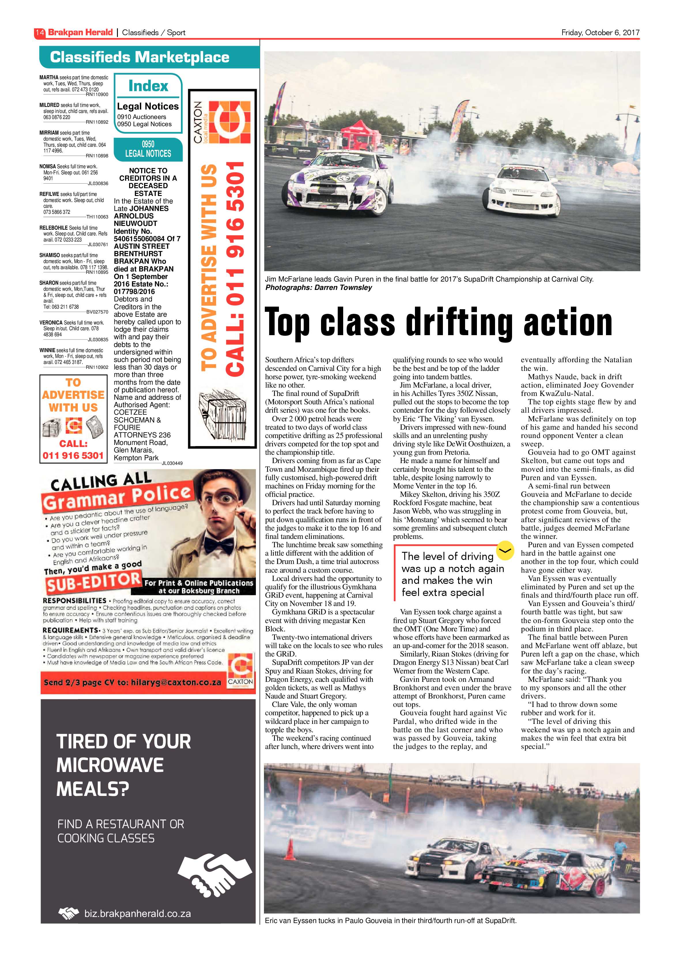 Brakpan Herald 06 October 2017 page 14
