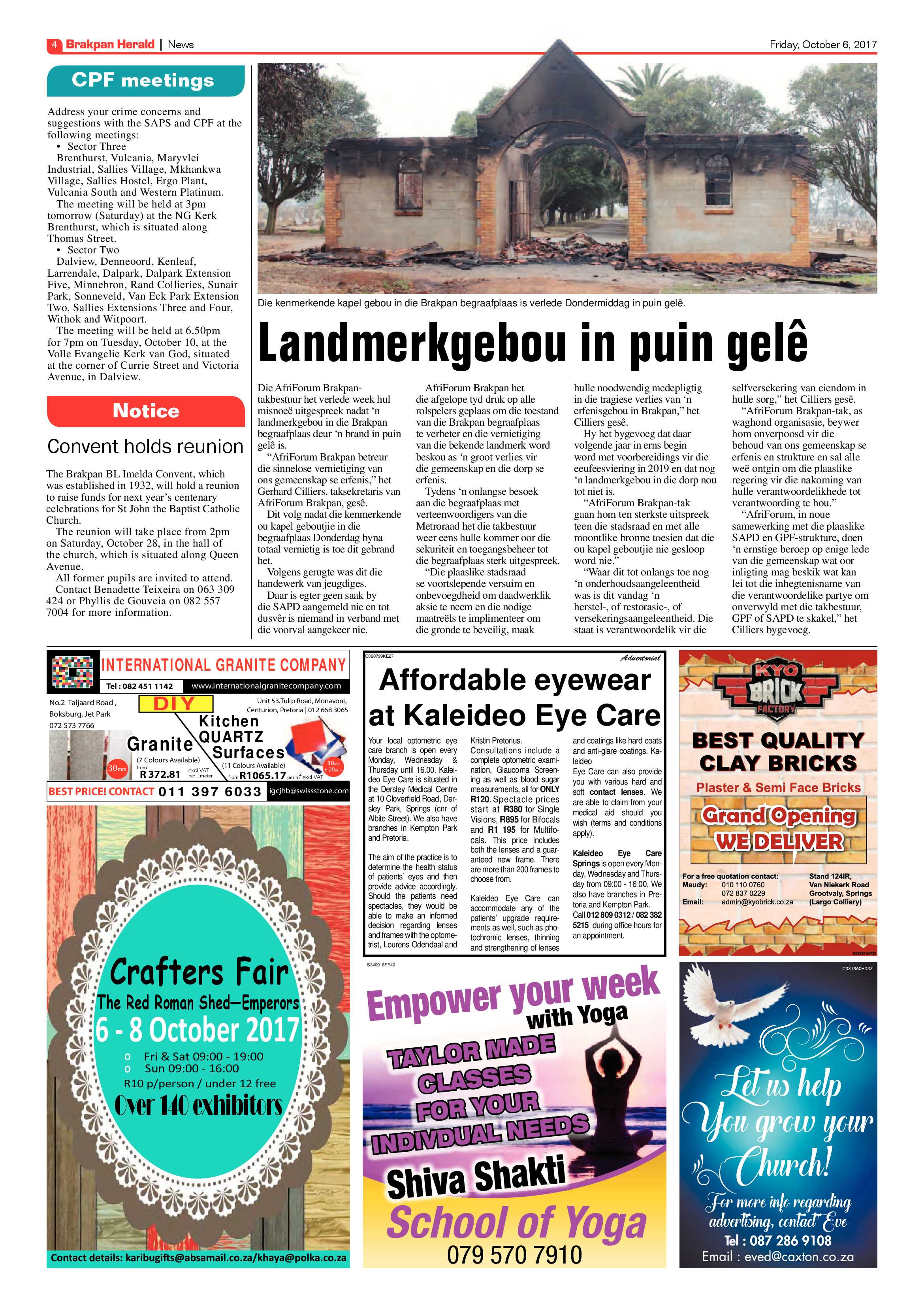 Brakpan Herald 06 October 2017 page 4