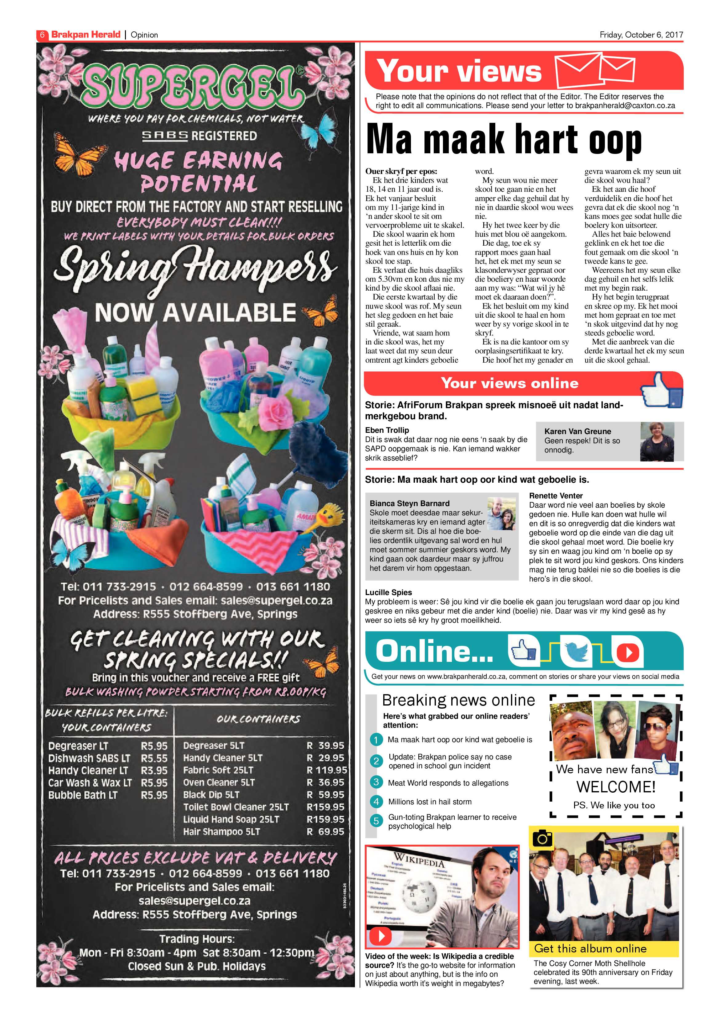 Brakpan Herald 06 October 2017 page 6