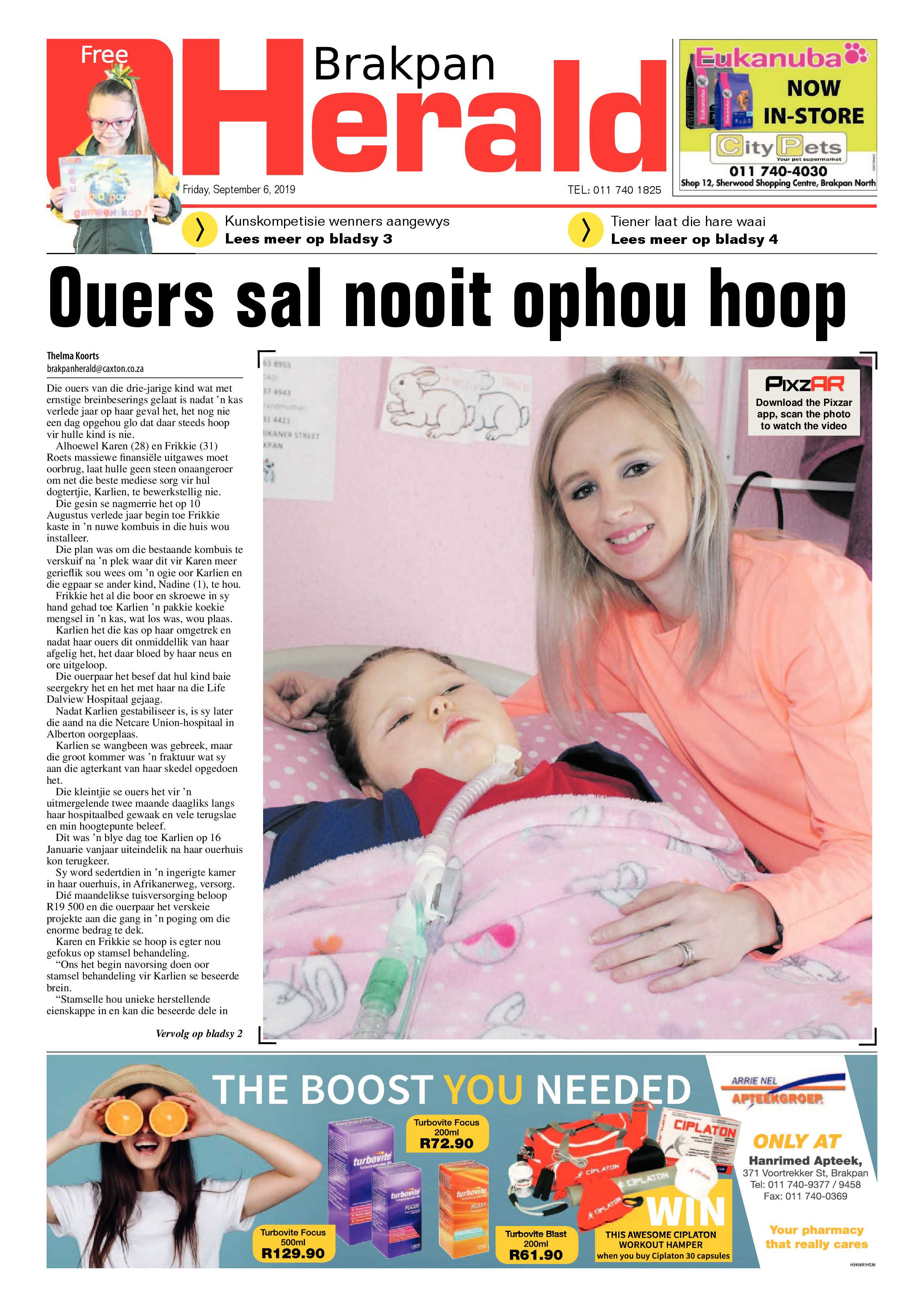 Brakpan Herald 06 September 2019 page 1
