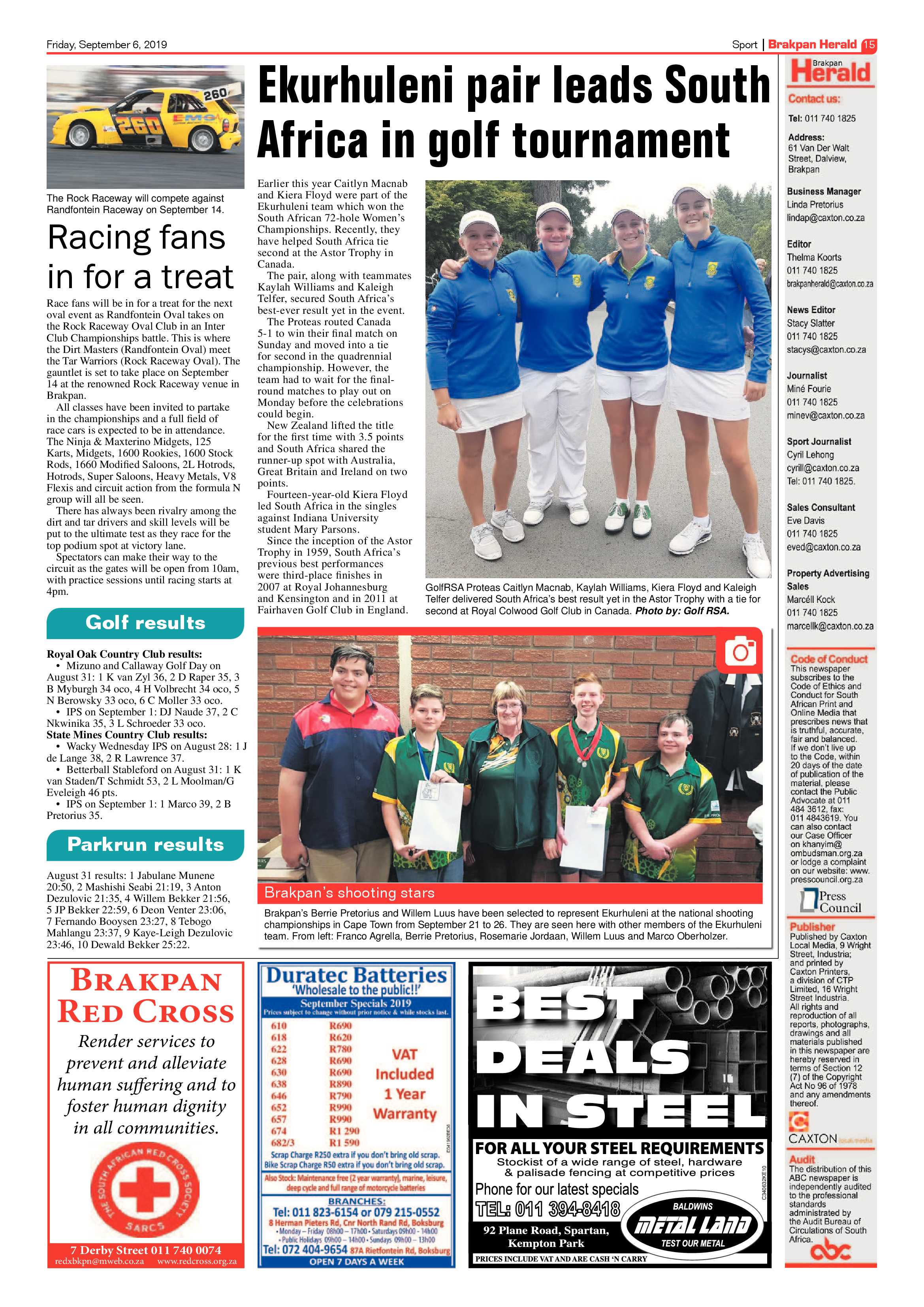 Brakpan Herald 06 September 2019 page 15