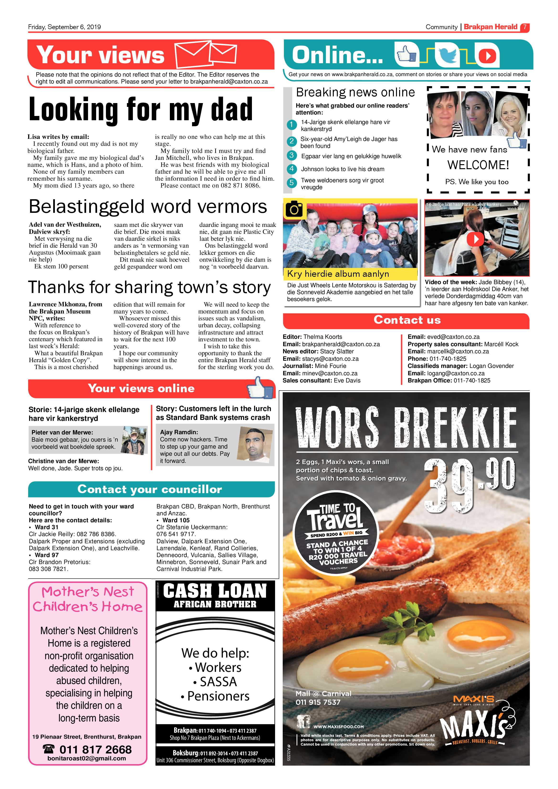 Brakpan Herald 06 September 2019 page 7
