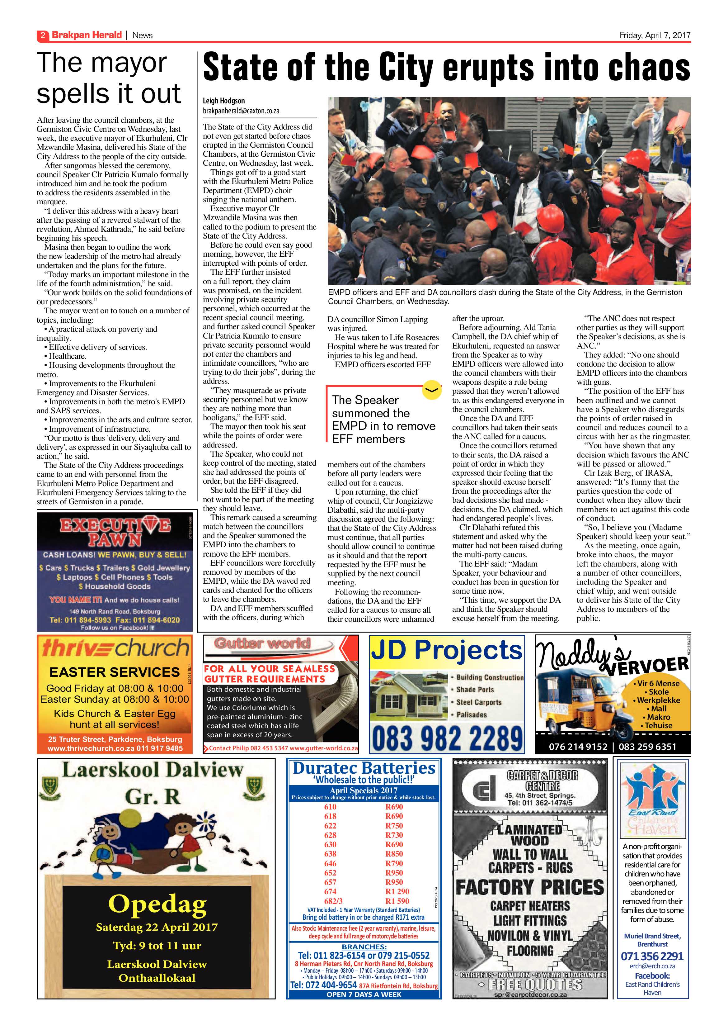 Brakpan Herald 07 April 2017 page 2