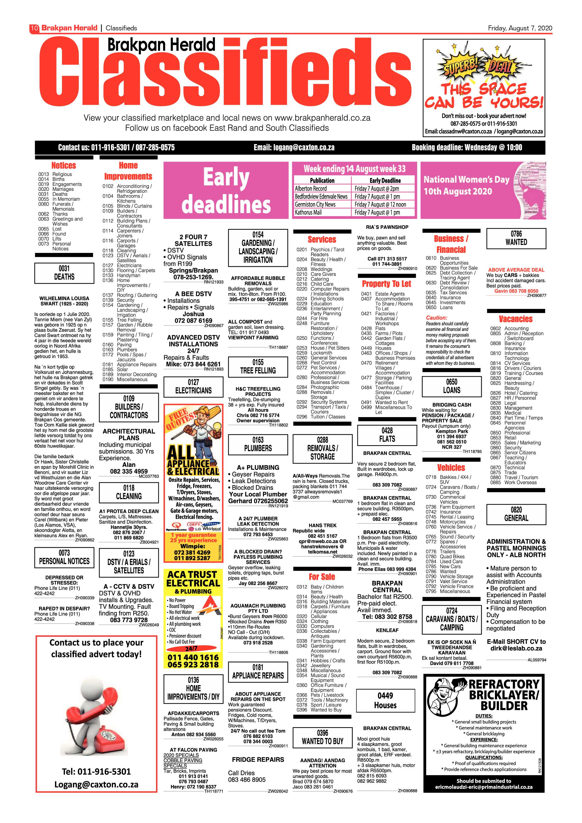 Brakpan Herald 07 August 2020 page 10