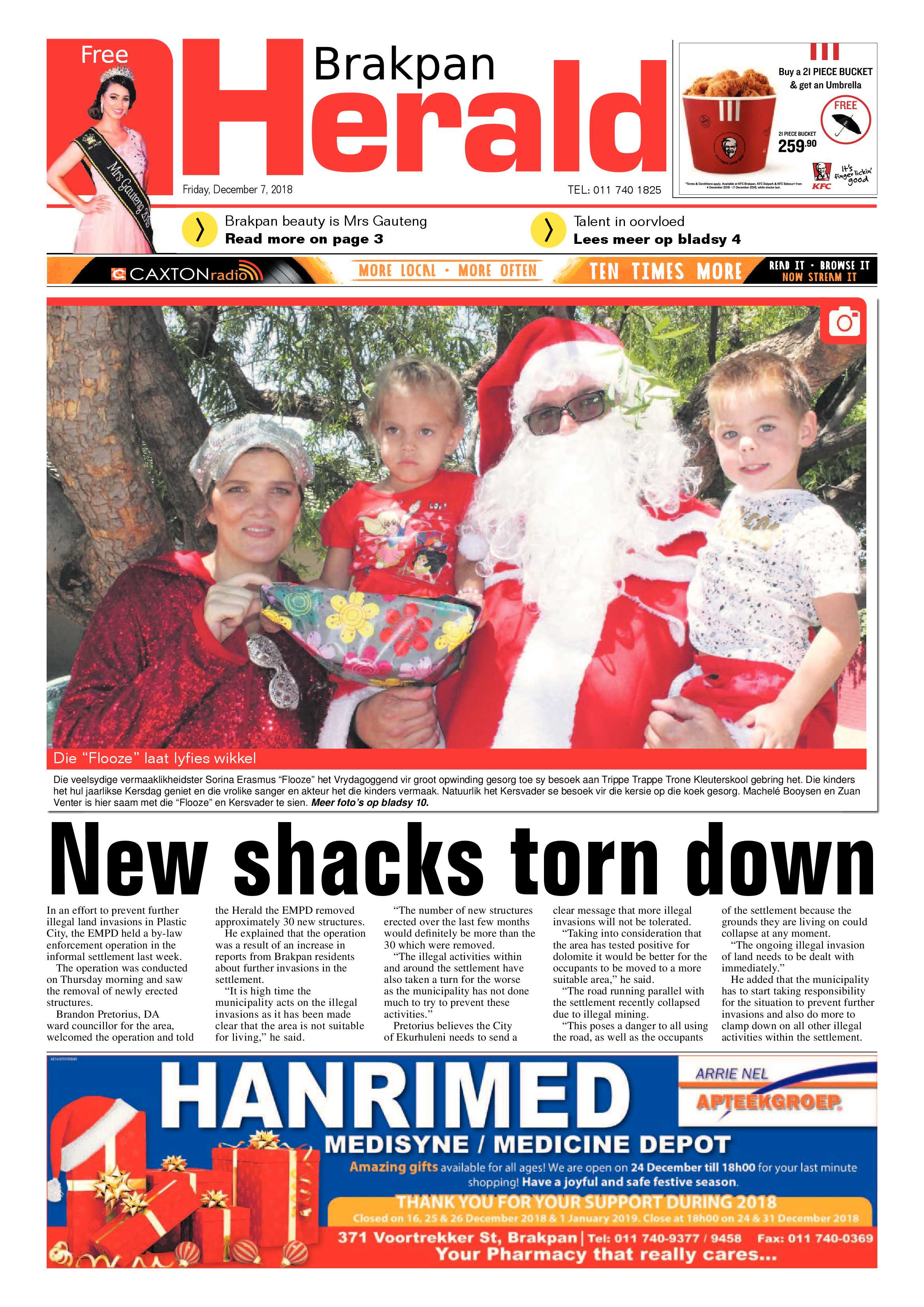 Brakpan Herald 07 December 2018 page 1