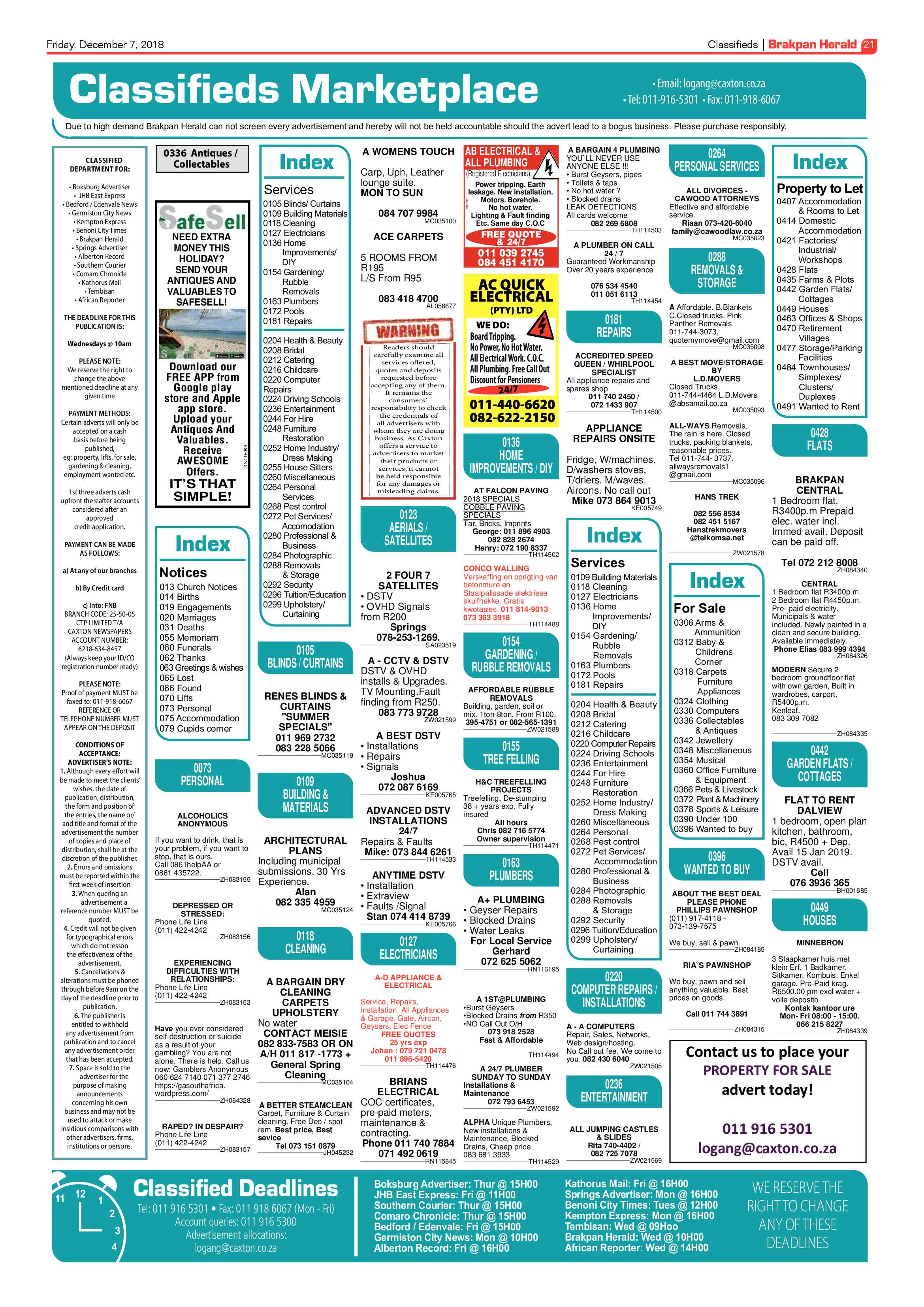 Brakpan Herald 07 December 2018 page 21