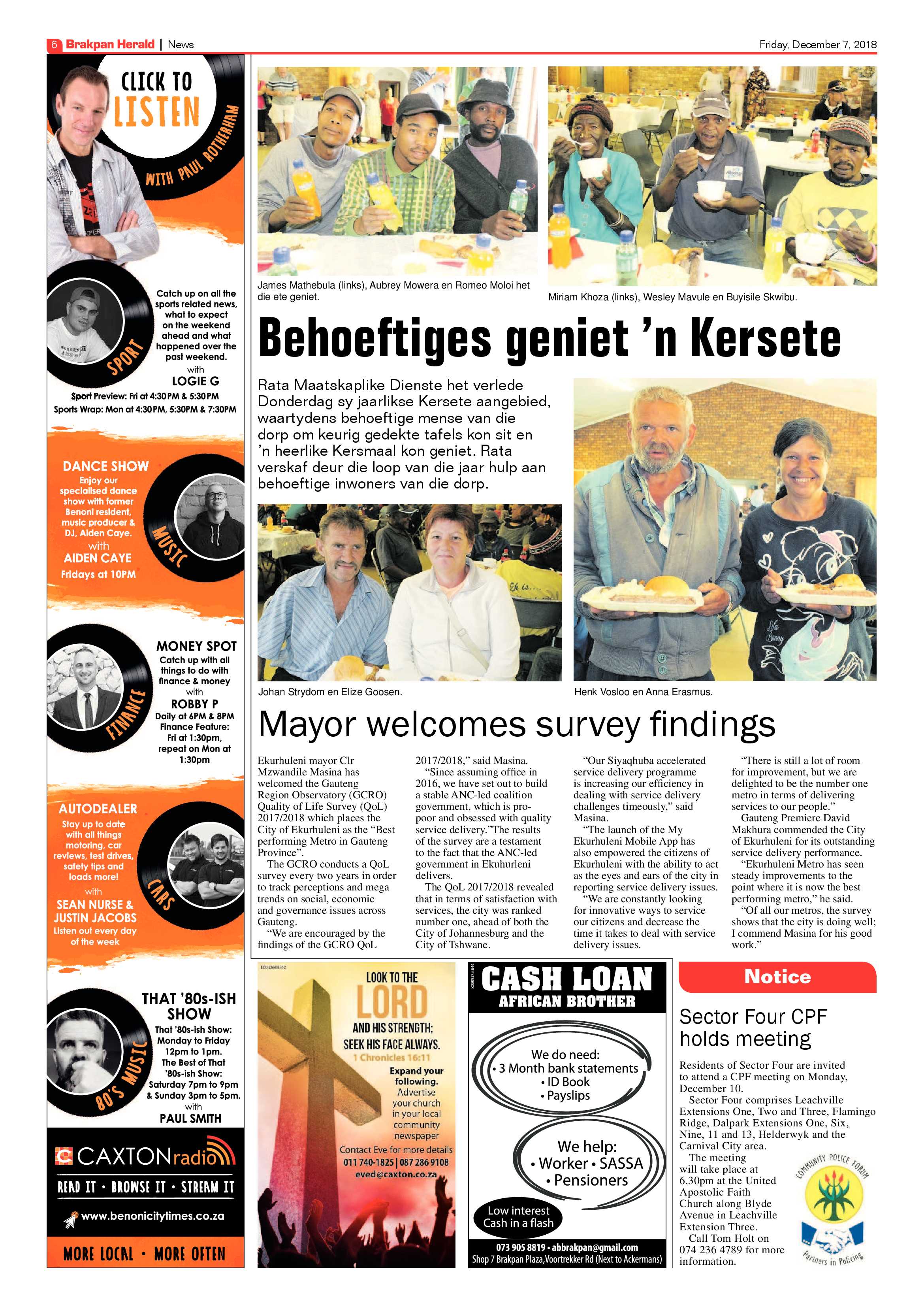 Brakpan Herald 07 December 2018 page 6