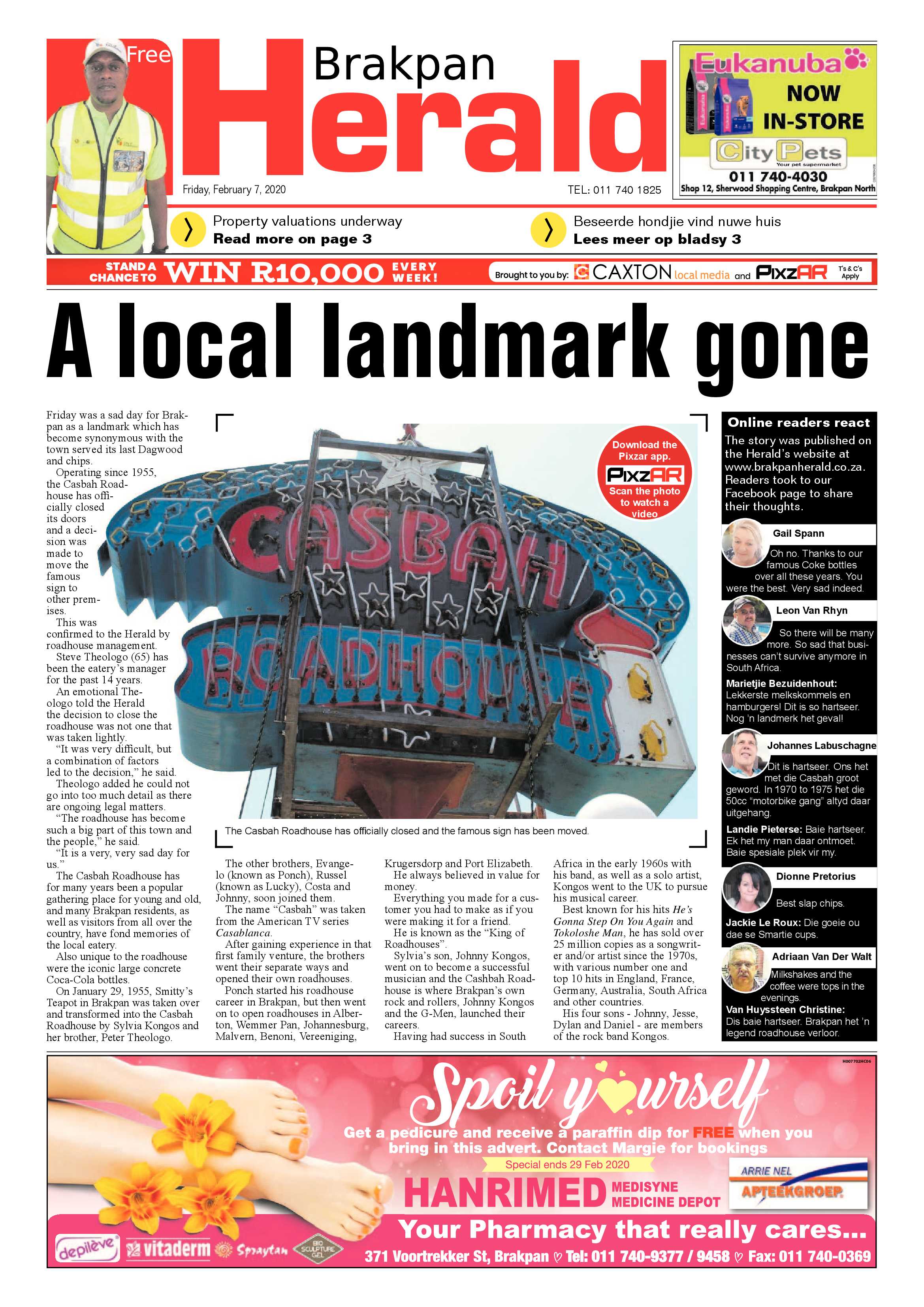 Brakpan Herald 07 February 2020 page 1