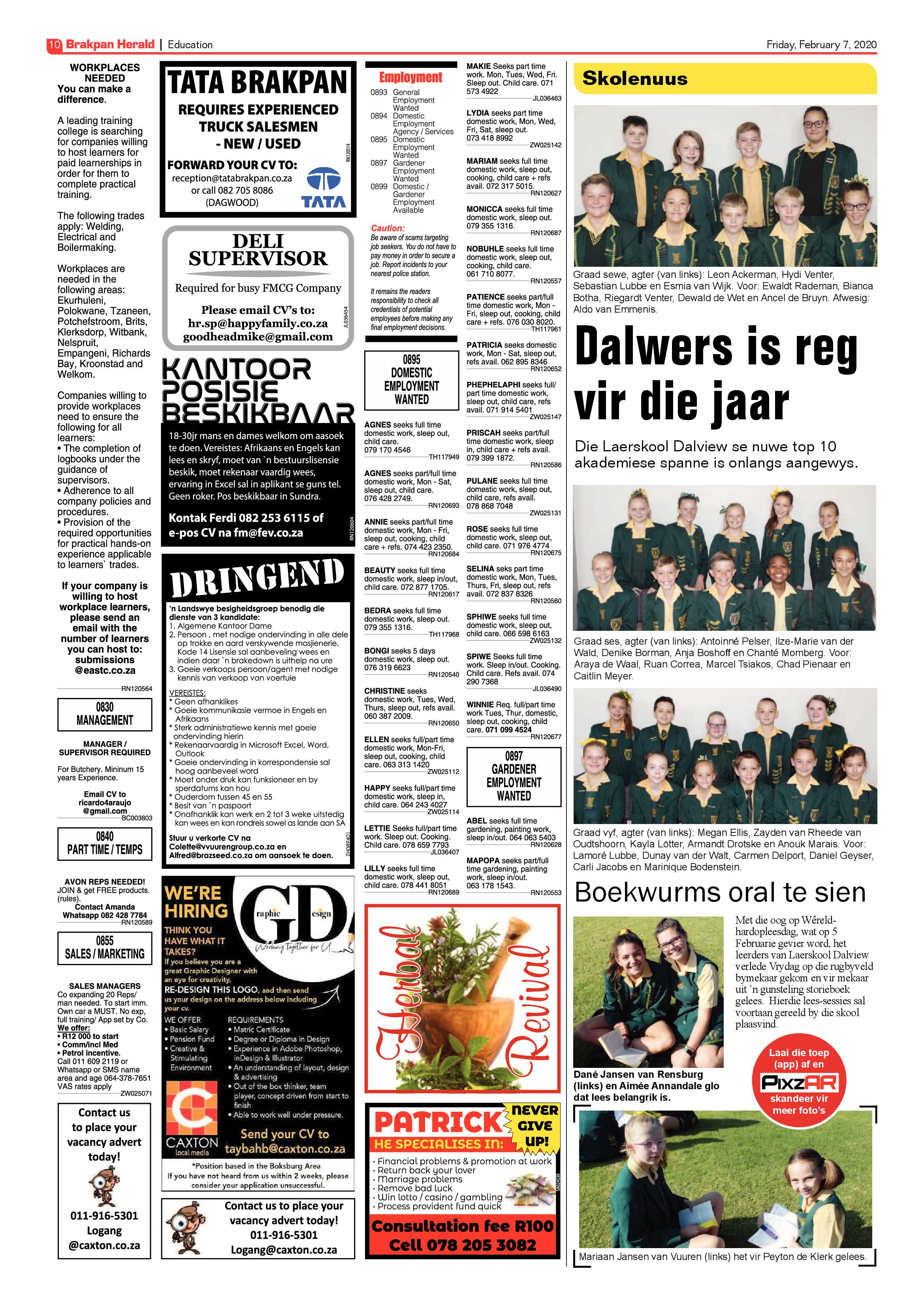 Brakpan Herald 07 February 2020 page 10