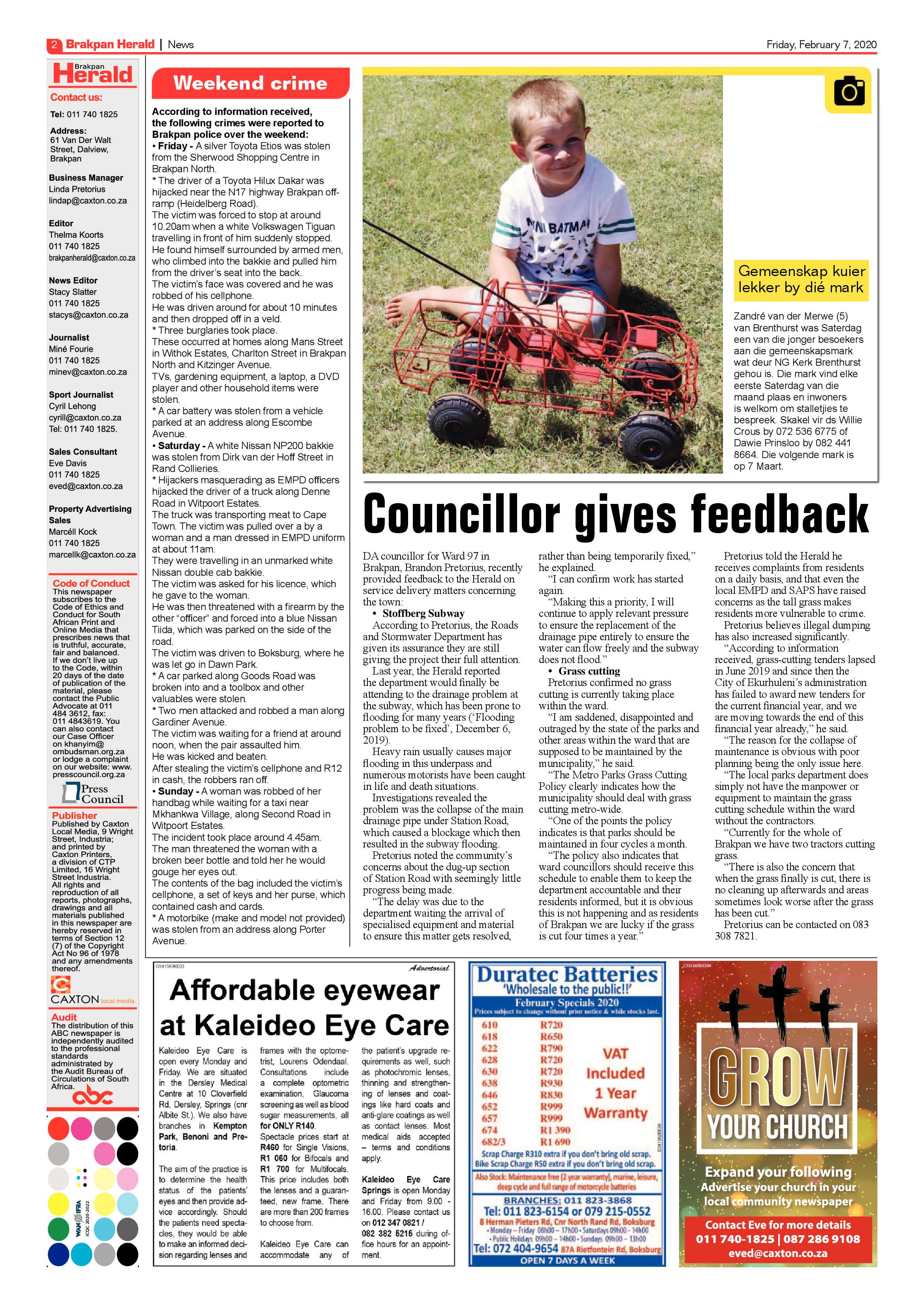 Brakpan Herald 07 February 2020 page 2