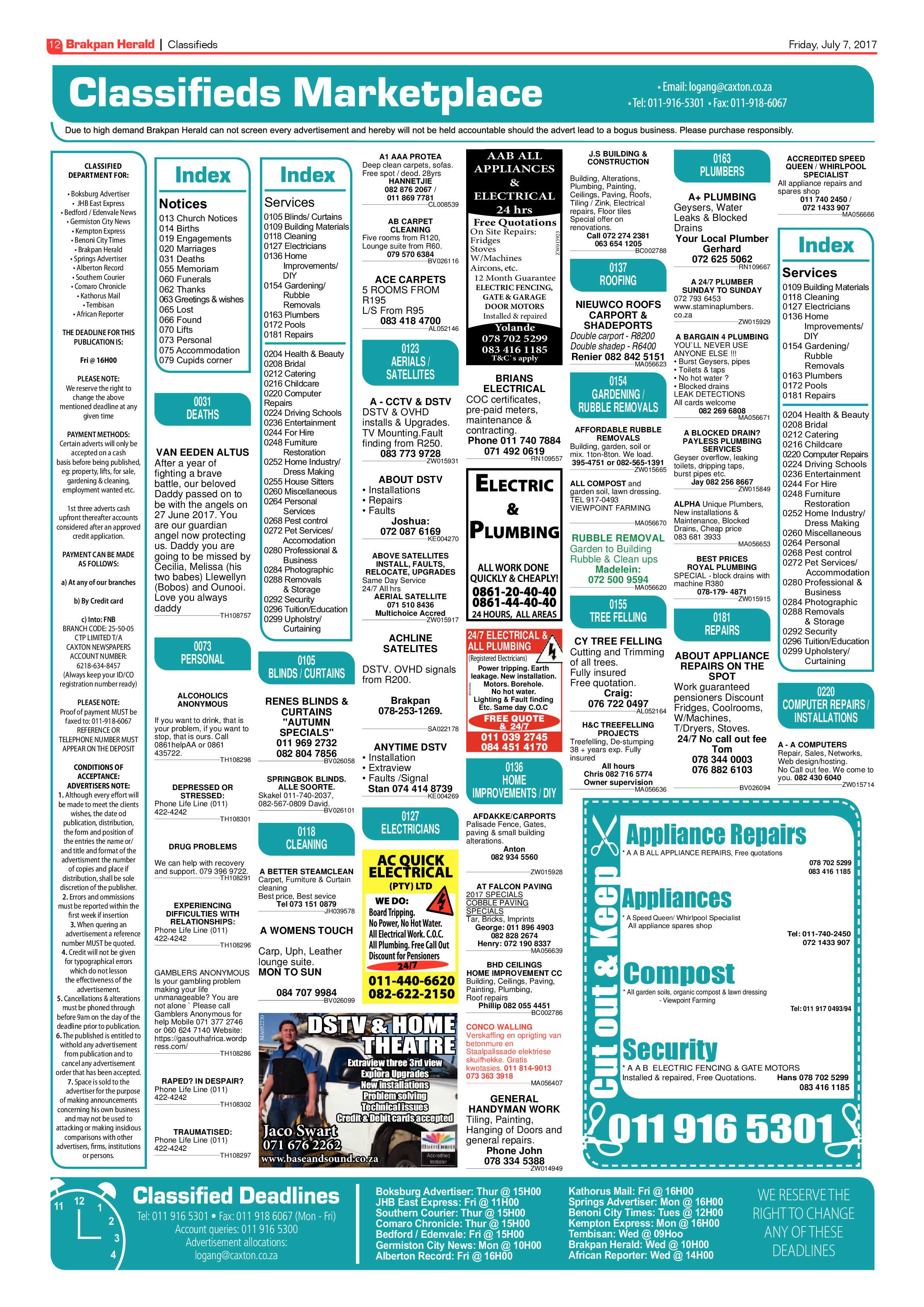 Brakpan Herald 07 July 2017 page 12