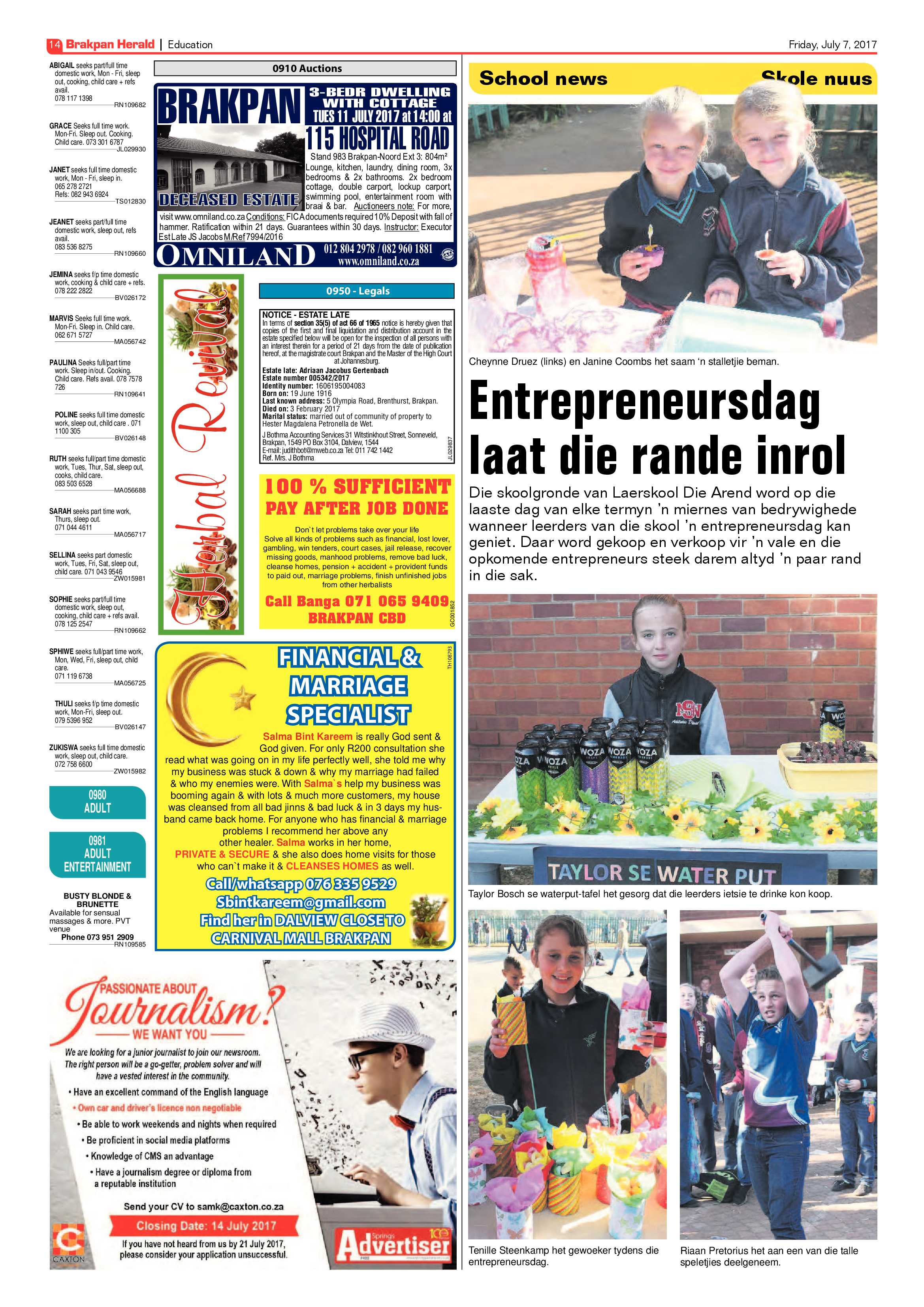 Brakpan Herald 07 July 2017 page 14