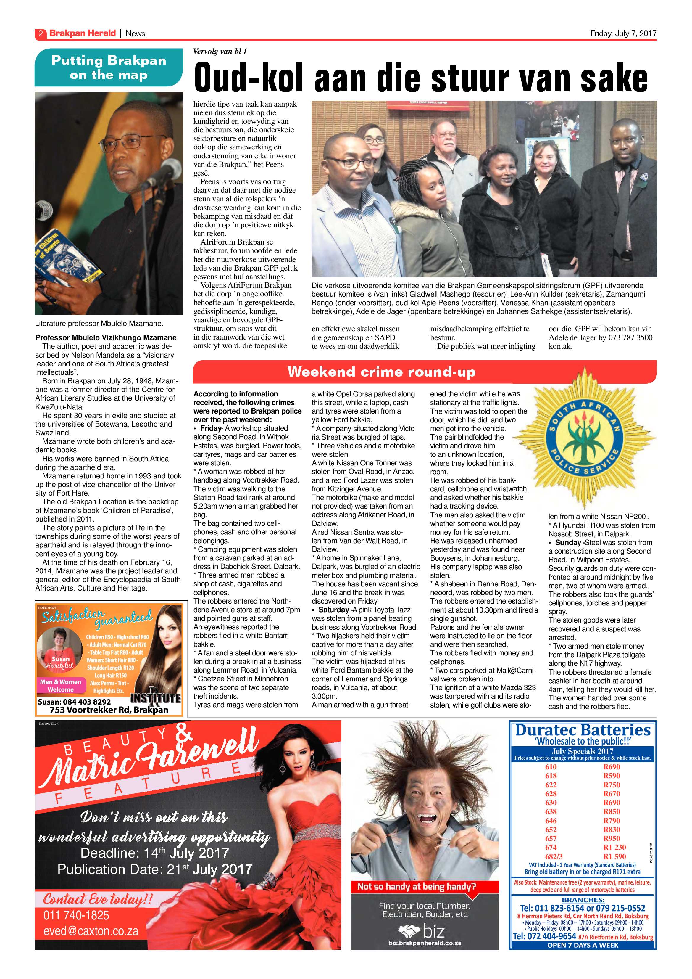 Brakpan Herald 07 July 2017 page 2