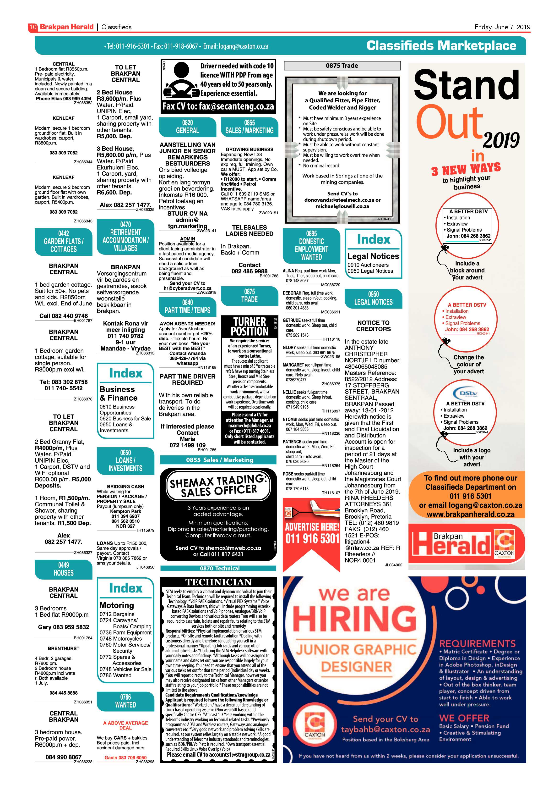 Brakpan Herald 07 June 2019 page 10