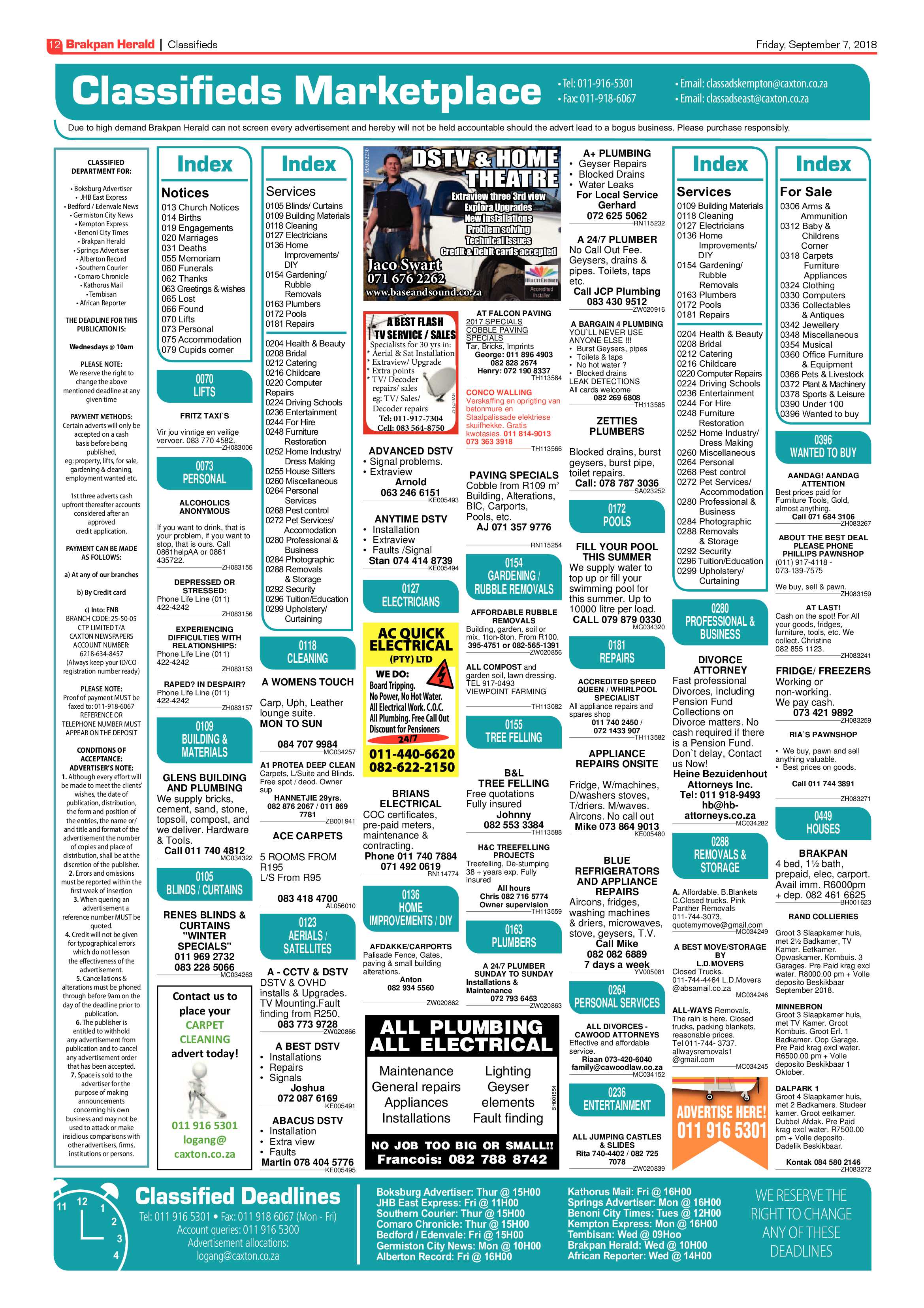 Brakpan Herald 07 September 2018 page 12