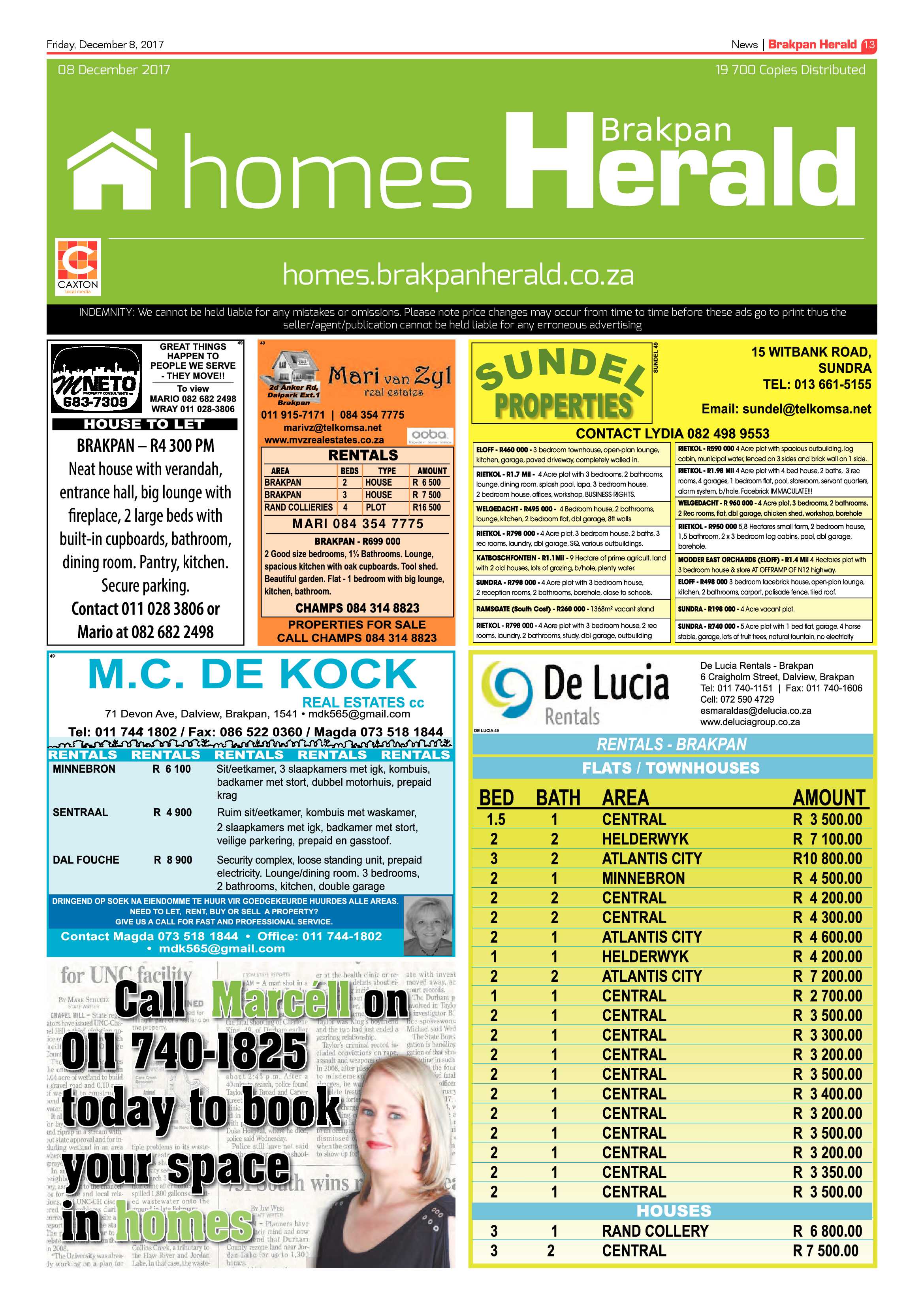 Brakpan Herald 08 December 2017 page 13