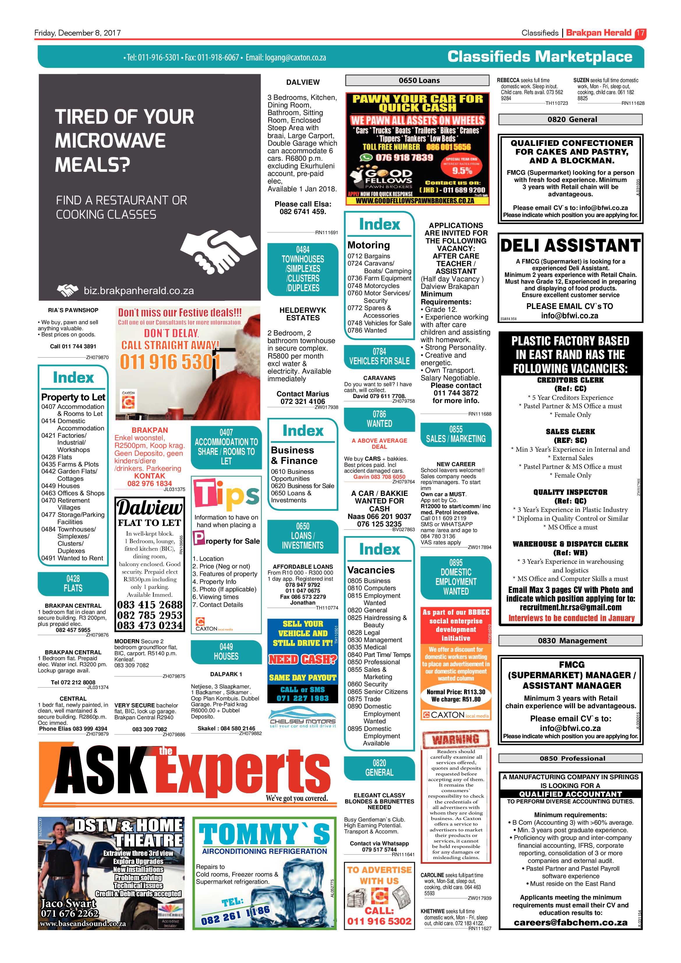 Brakpan Herald 08 December 2017 page 17