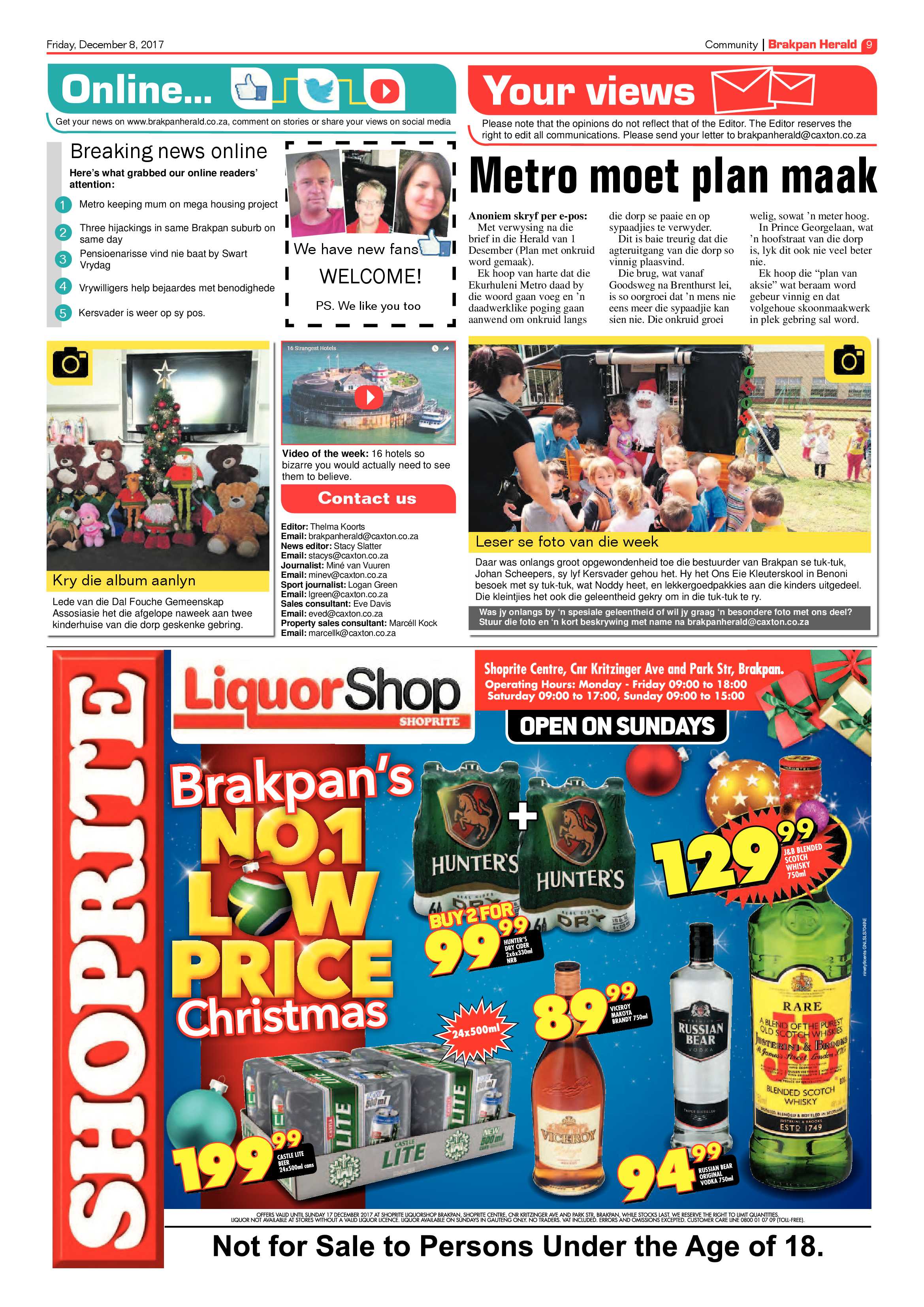 Brakpan Herald 08 December 2017 page 9