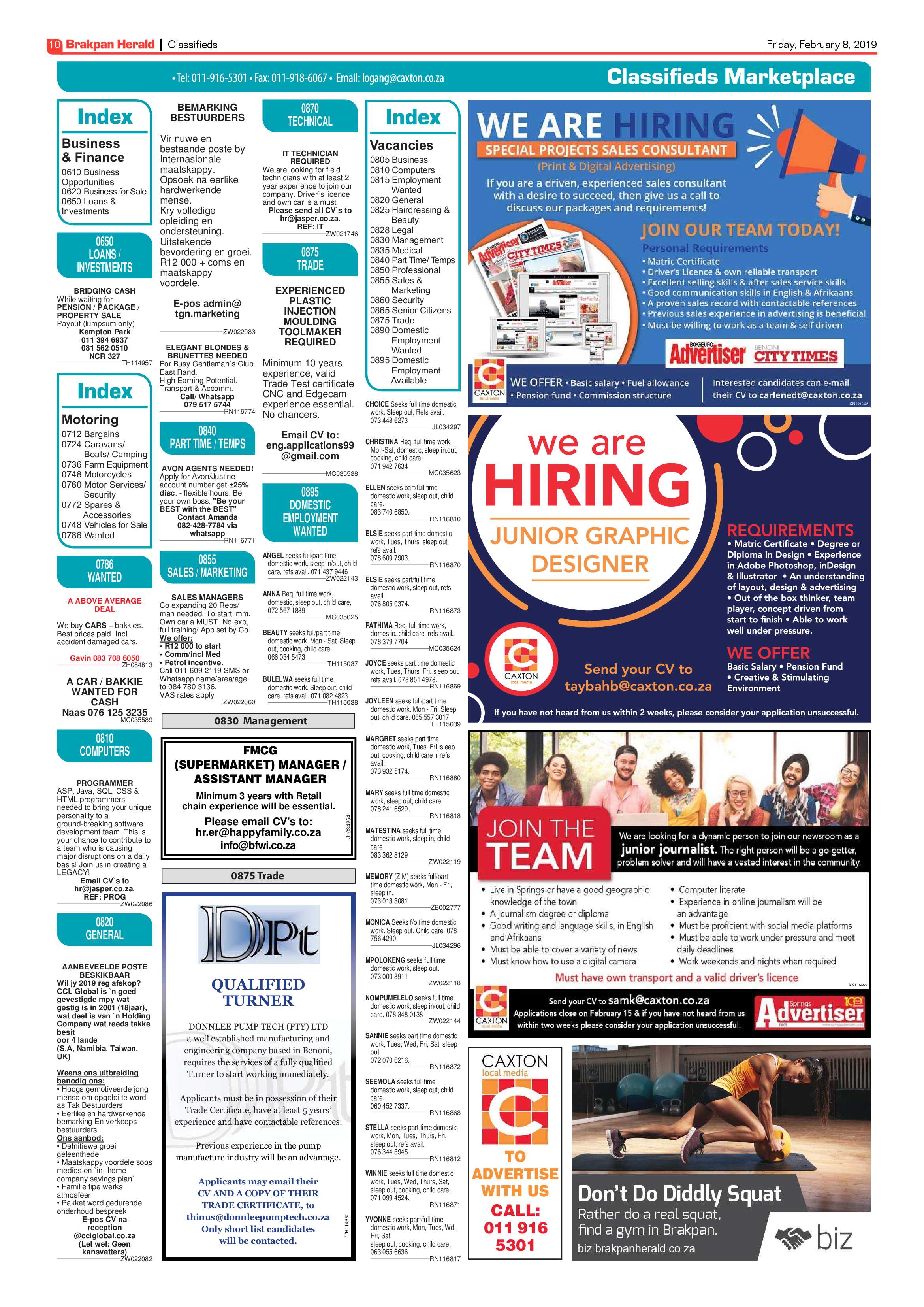 Brakpan Herald 08 February 2019 page 10