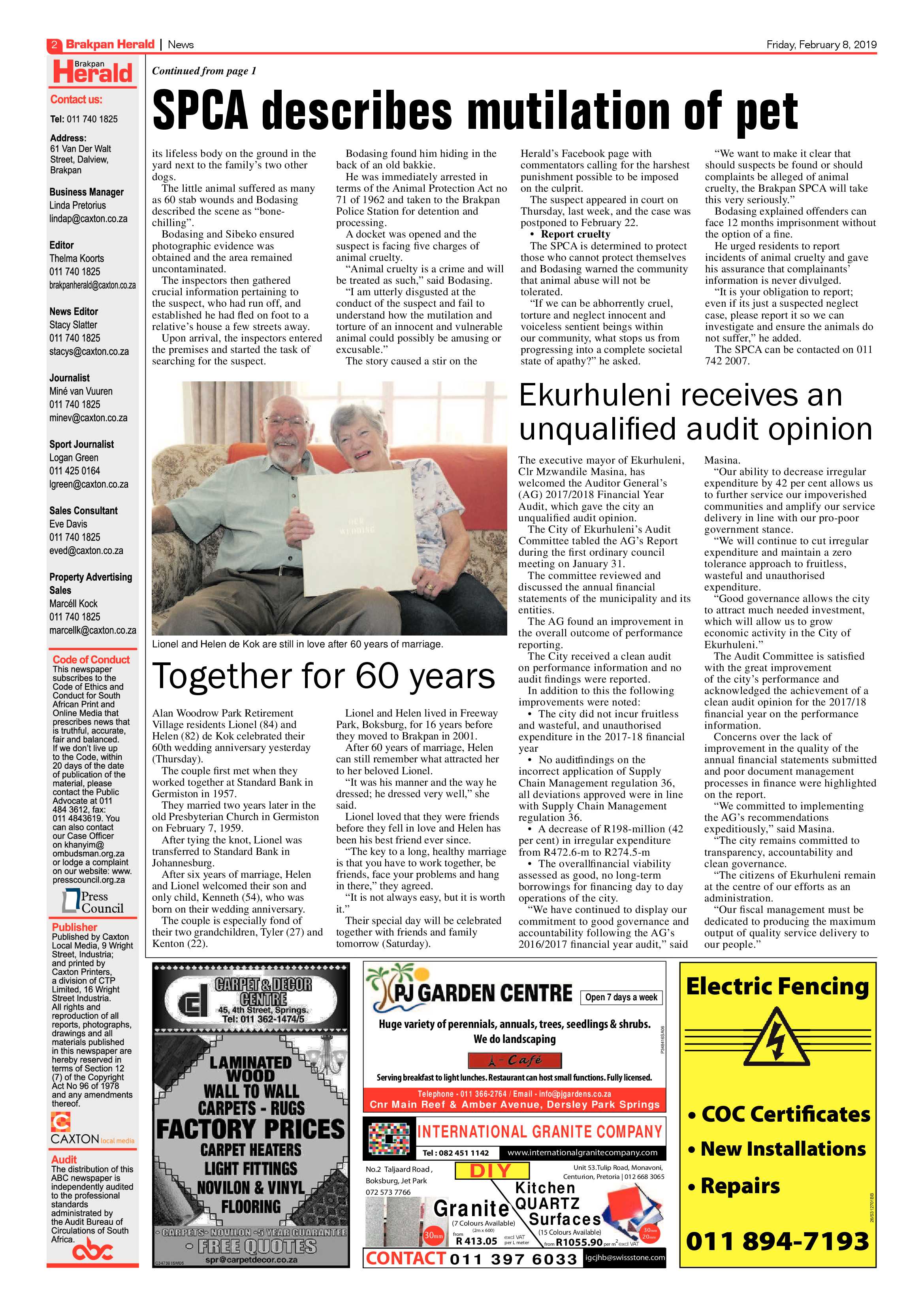 Brakpan Herald 08 February 2019 page 2