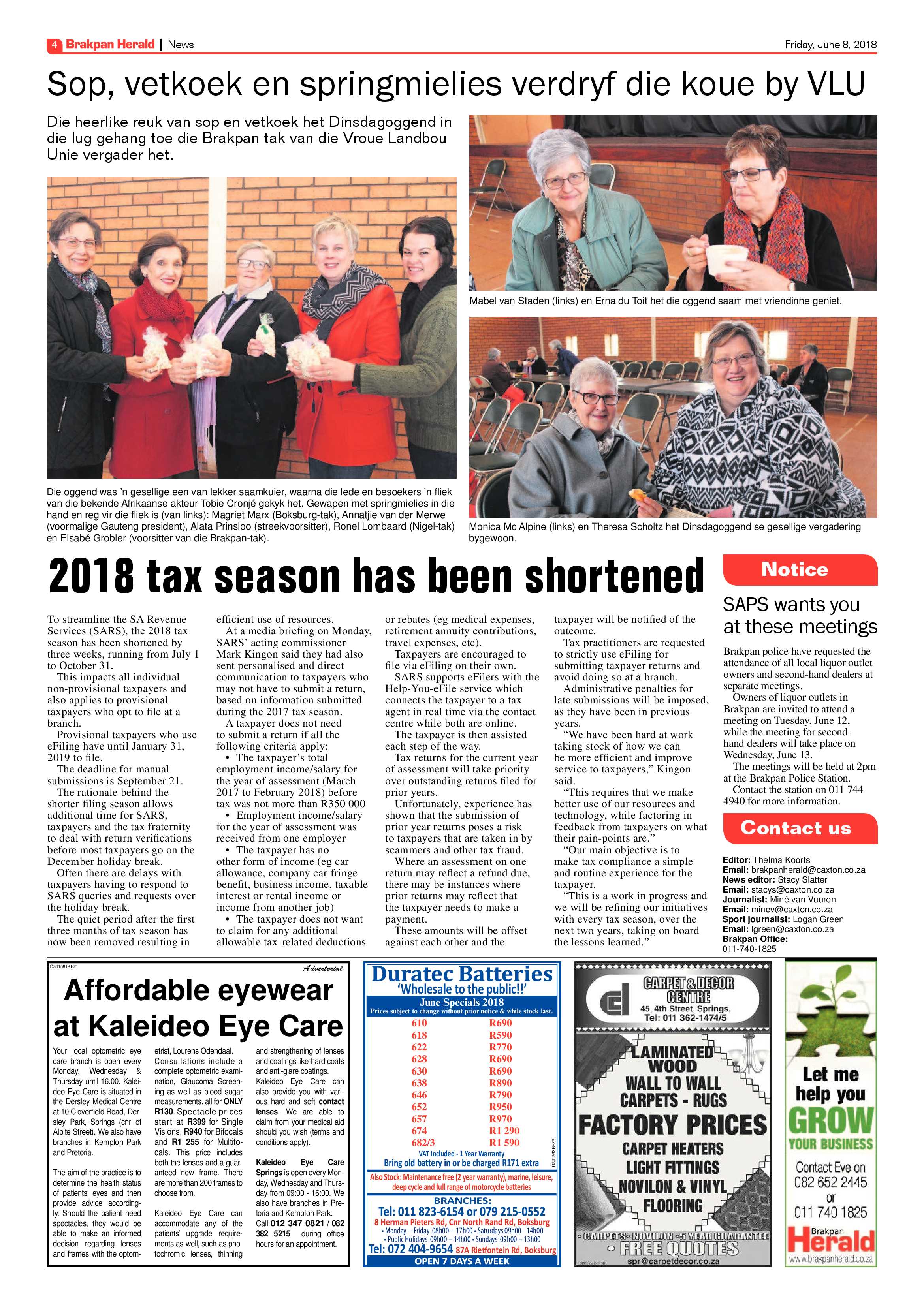 Brakpan Herald 08 June 2018 page 4