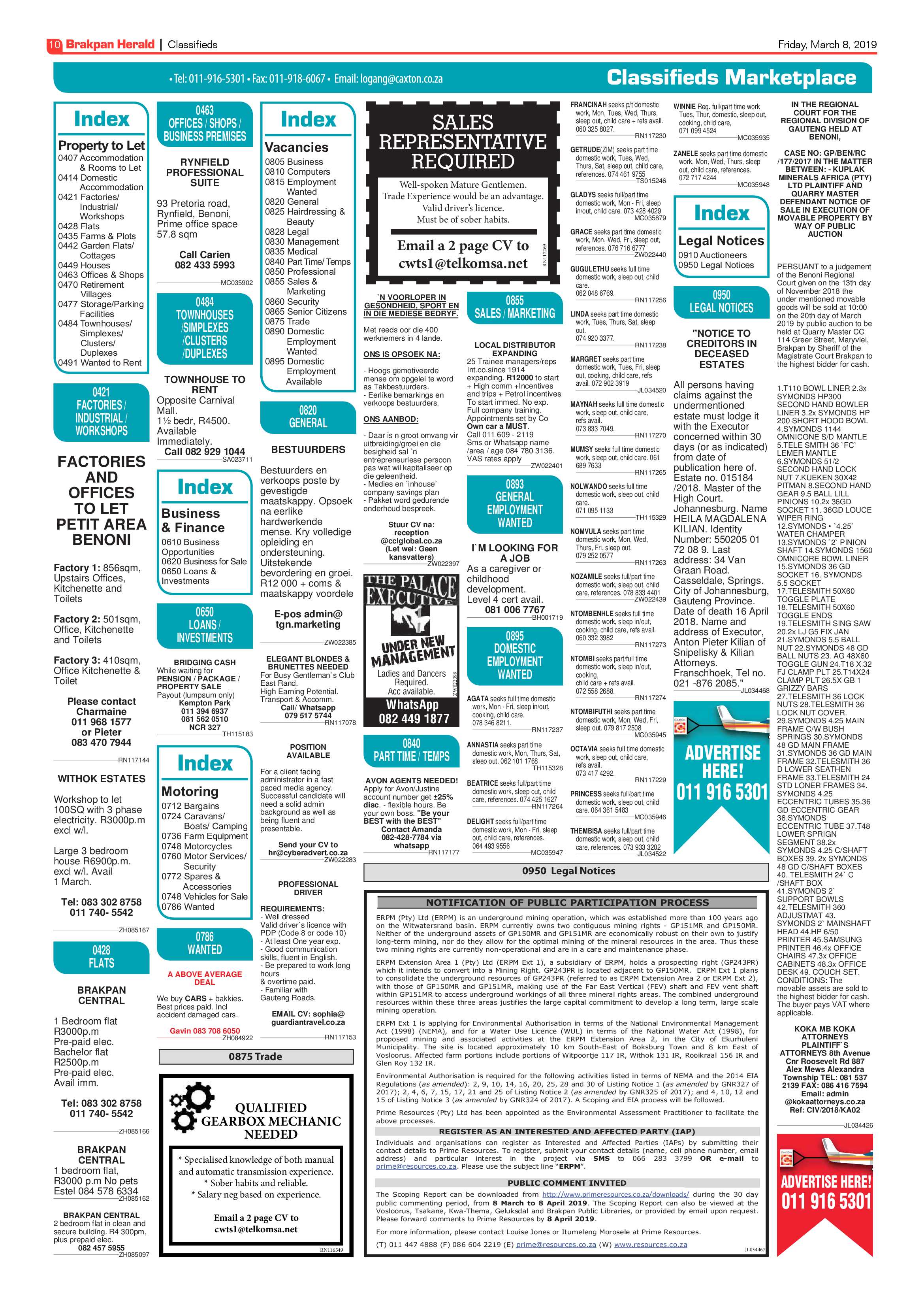Brakpan Herald 08 March 2019 page 10