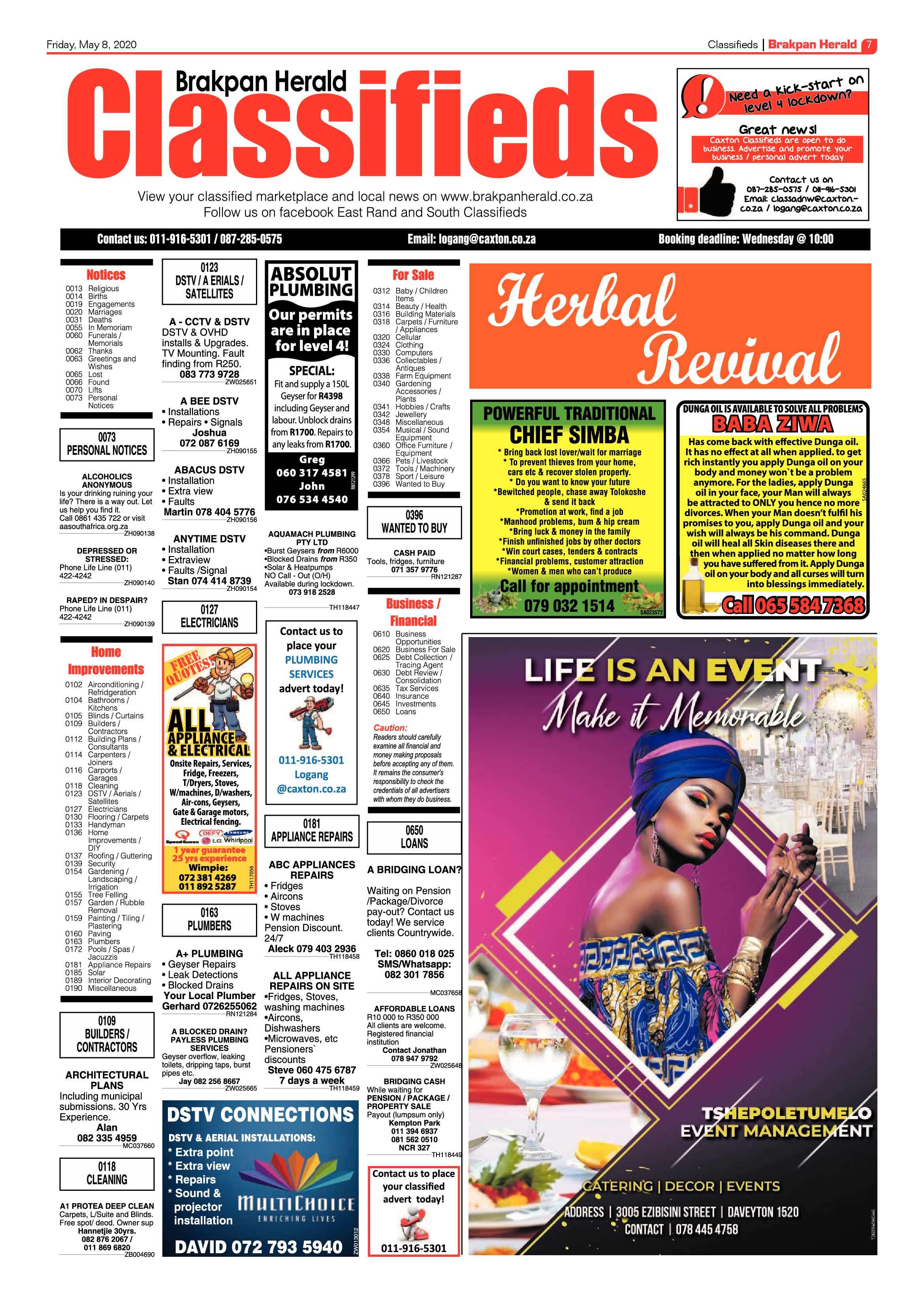 Brakpan Herald 08 May 2020 page 7