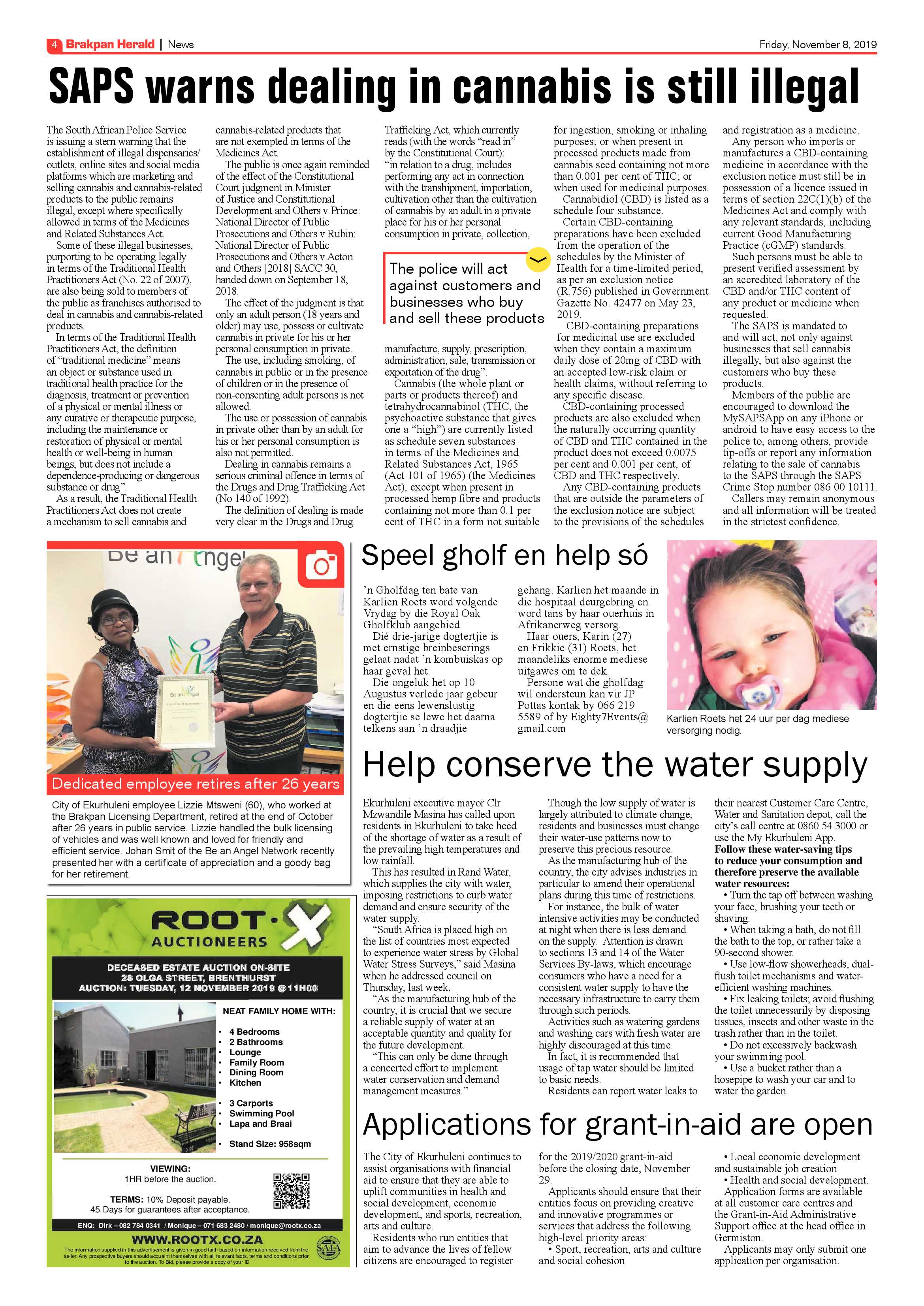 Brakpan Herald 08 November 2019 page 4