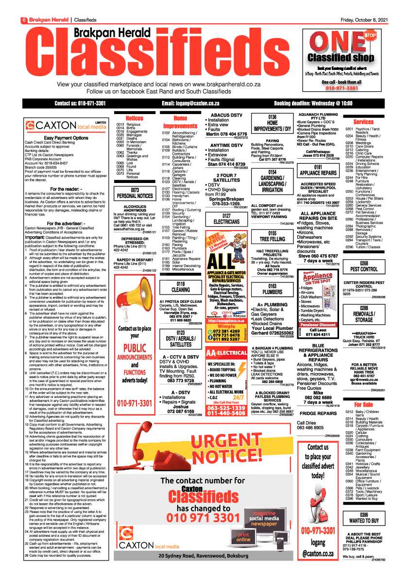 Brakpan Herald 08 October 2021 page 6